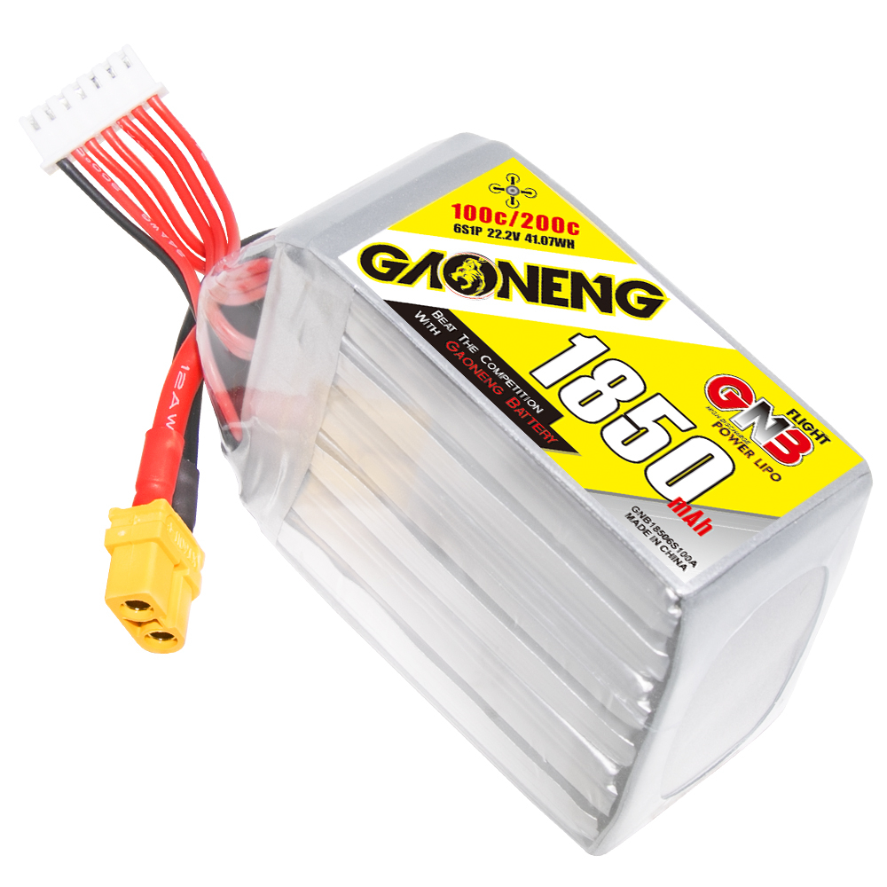 GAONENG GNB 6S 22.2V 1850mAh 100C XT60 RC LiPo Battery FPV Drone Quads-HPXGRC
