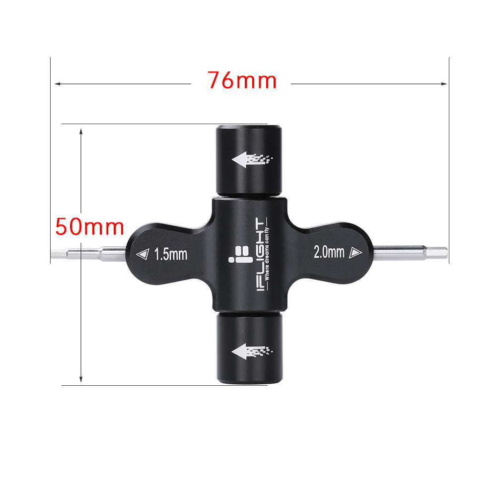 iFlight M3 M5 Quad Wrench Built in One Way Bearing Tool Nut Screw Wrench Quick Release Propeller Motor Tool for FPV Drone-HPXGRC