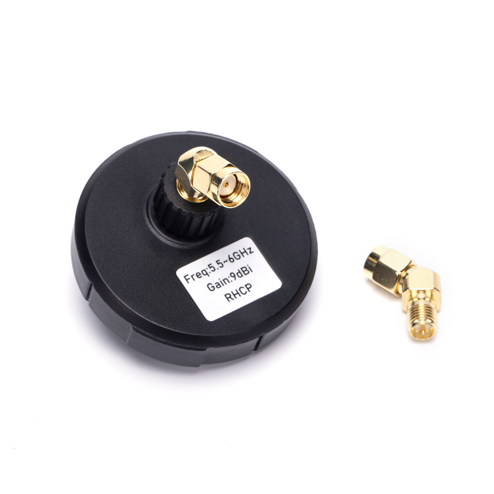iFlight Pigeon 5.8G Circular Polarization Directional 9dBi Gain FPV Patch Antenna RP-SMA LHCP RHCP with 2PCS 45 Degree Adapter-HPXGRC