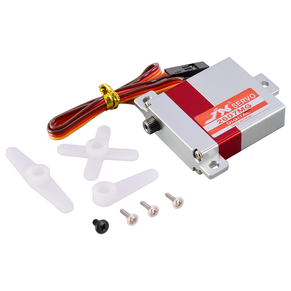 JX Servo PDI-2607MG 7.2kg 0.13sec Digital Full Metal Aluminium Case Wing Servo For RC Drone Glider Dual Ball Bearing-HPXGRC