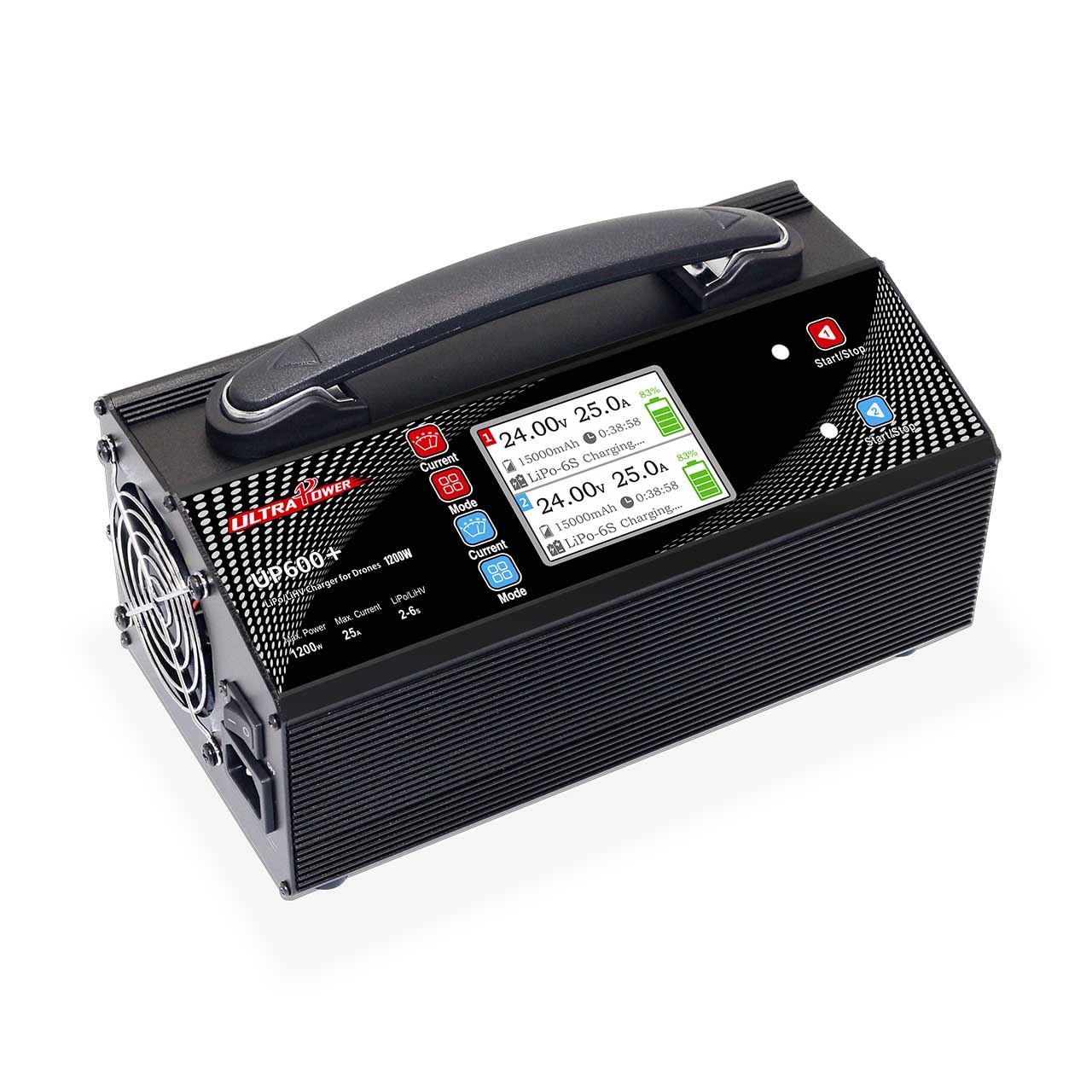 ULTRA POWER UP600+ Dual Channel 2x600W 25A 2-6S LiPo Balance Charger Using for Agriculture Mapping Surveying UAV Drone-HPXGRC