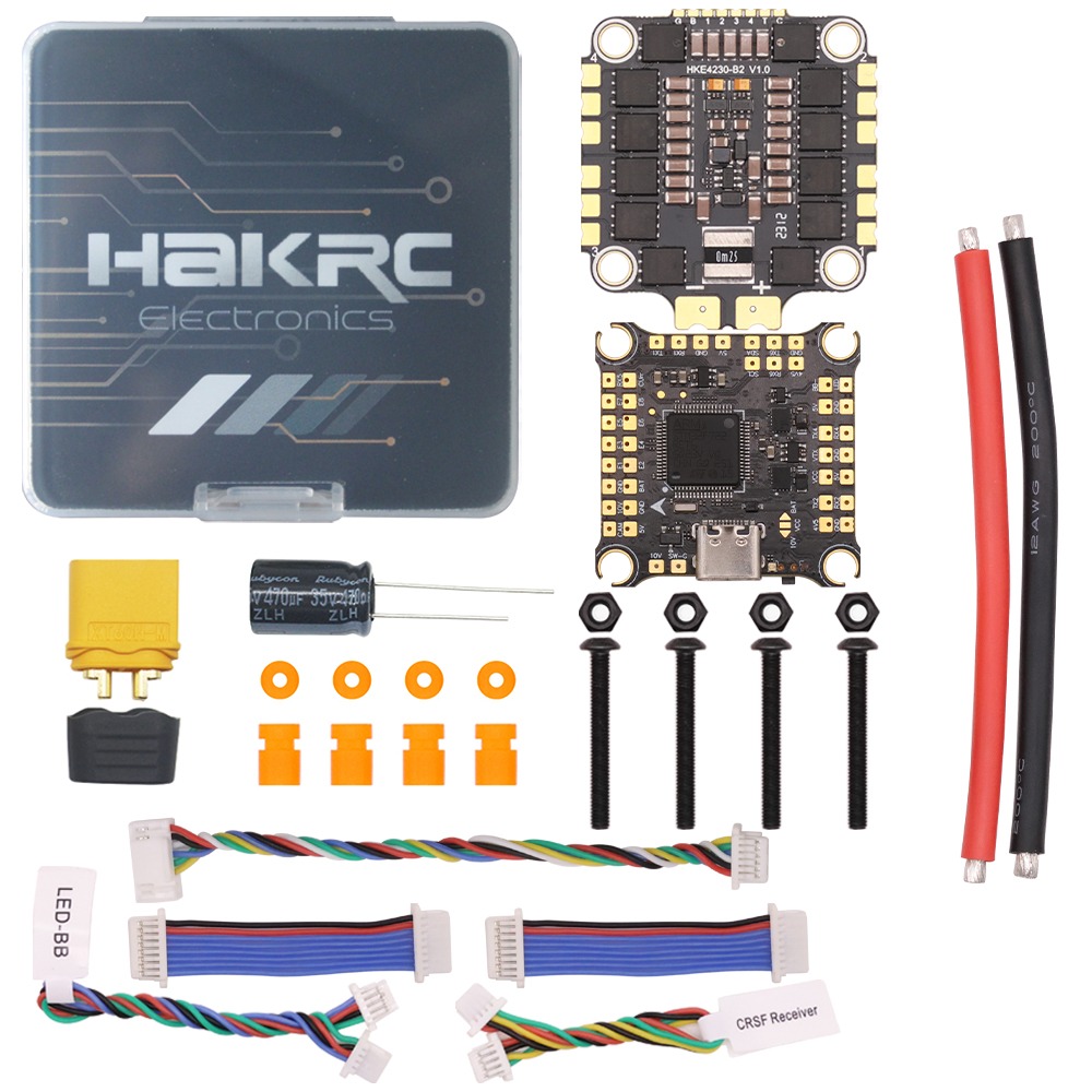 HAKRC F722 V2 Stack F7 Flight Controller Dual BEC With 45A/50A/60A/65A 4in1 Brushless ESC 