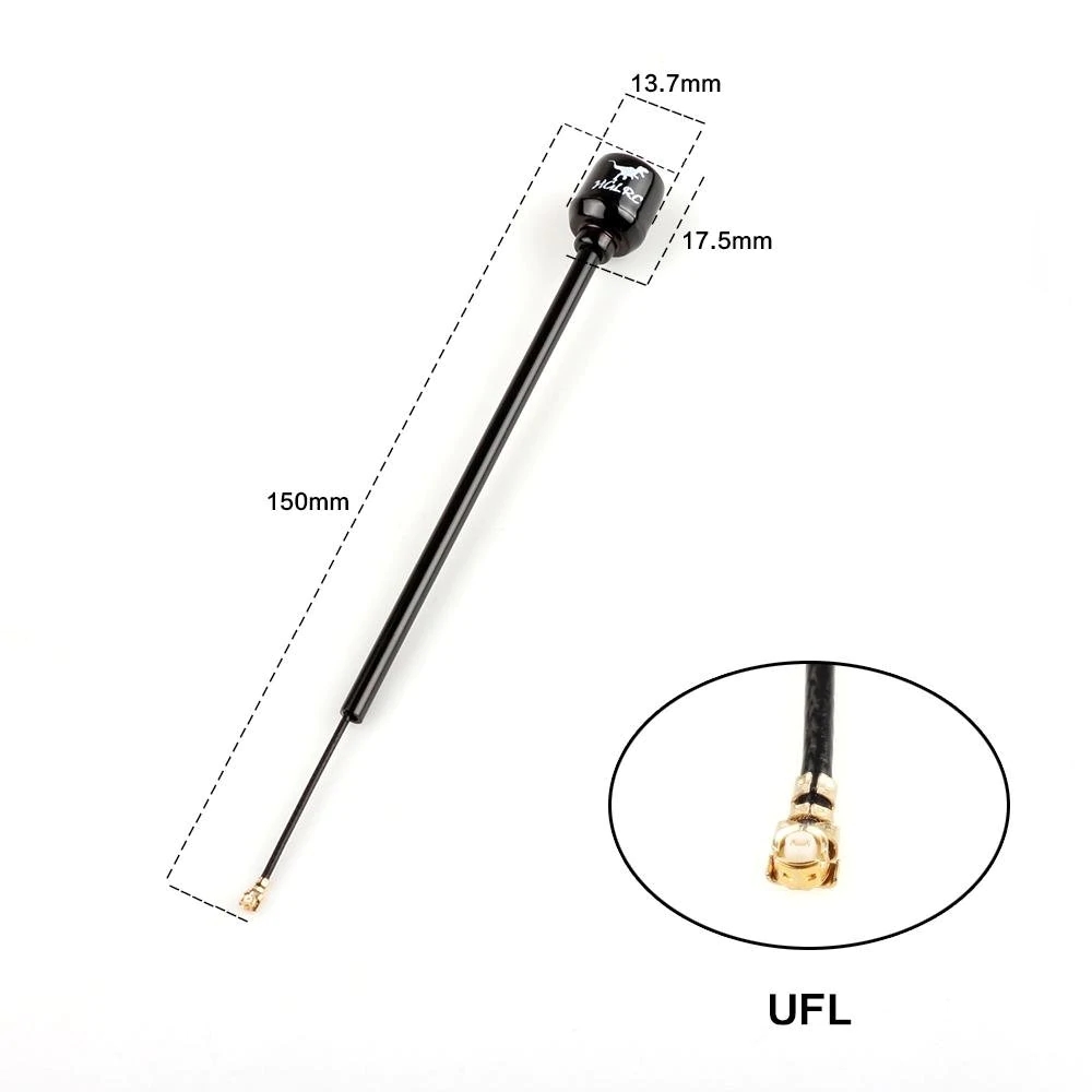 HGLRC Mini Long Range Hammer Antenna Mini RHCP LHCP Spin SMA IPEX MMCX Angle 5.8G 2.5dBi 135mm 