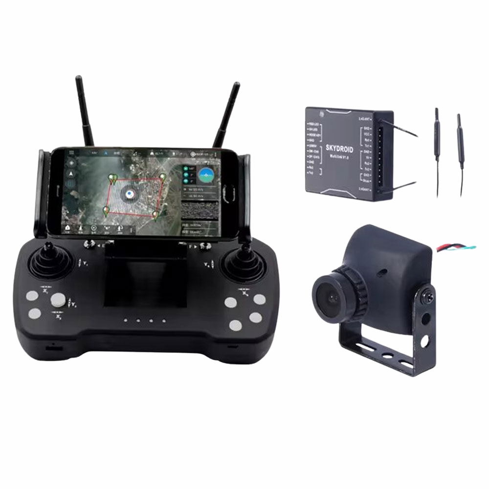 SKYDROID T12 Remote Control Three-Body Camera 20km Digital Map Transmission w/ R12 Receiver 4 in 1 For Plant Protection Machine-HPXGRC