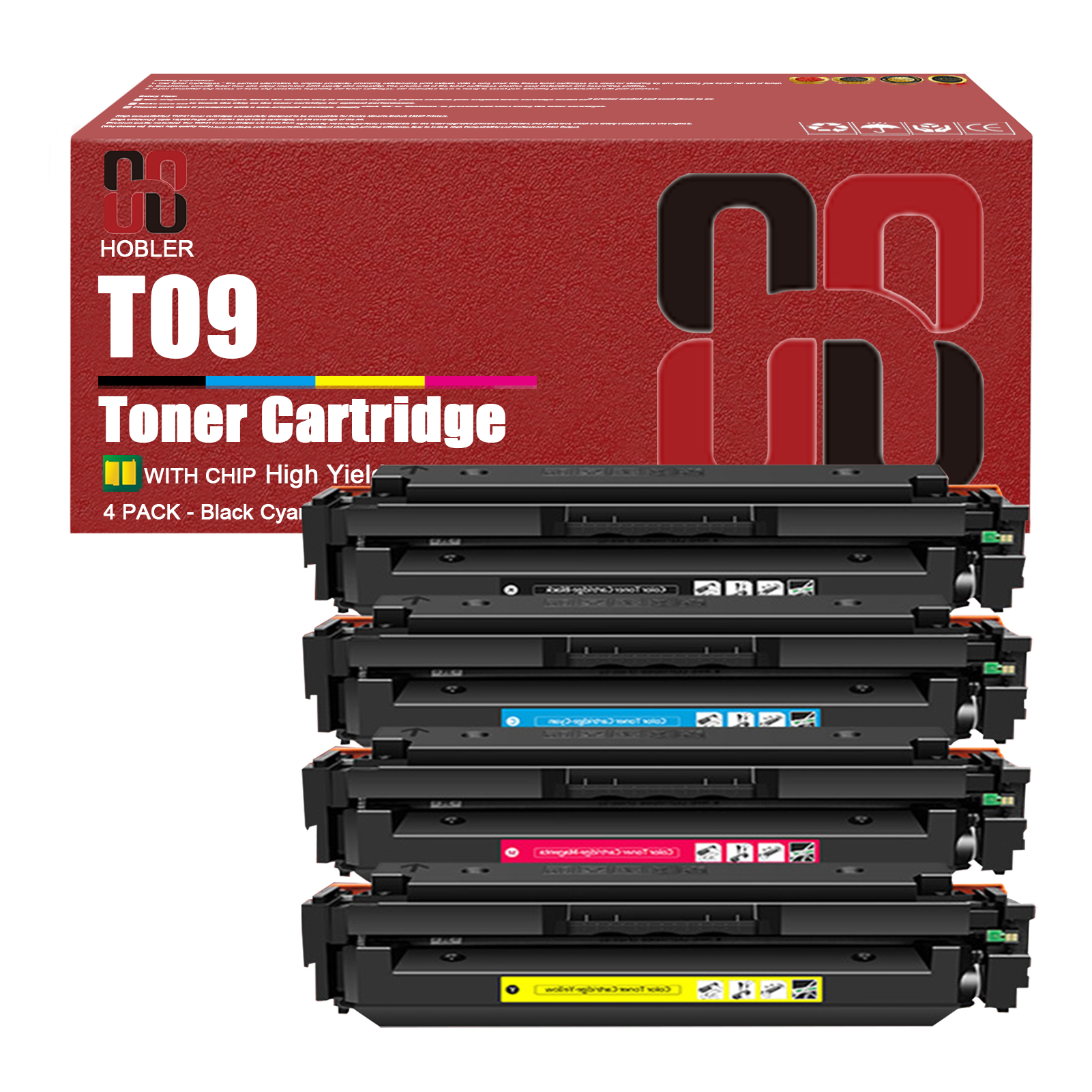 For Canon T09 T09K T09C T09M T09Y Toner Cartridge Work for Canon ImageCLASS X LBP1127C MF1127C Printers-PrintsBoost