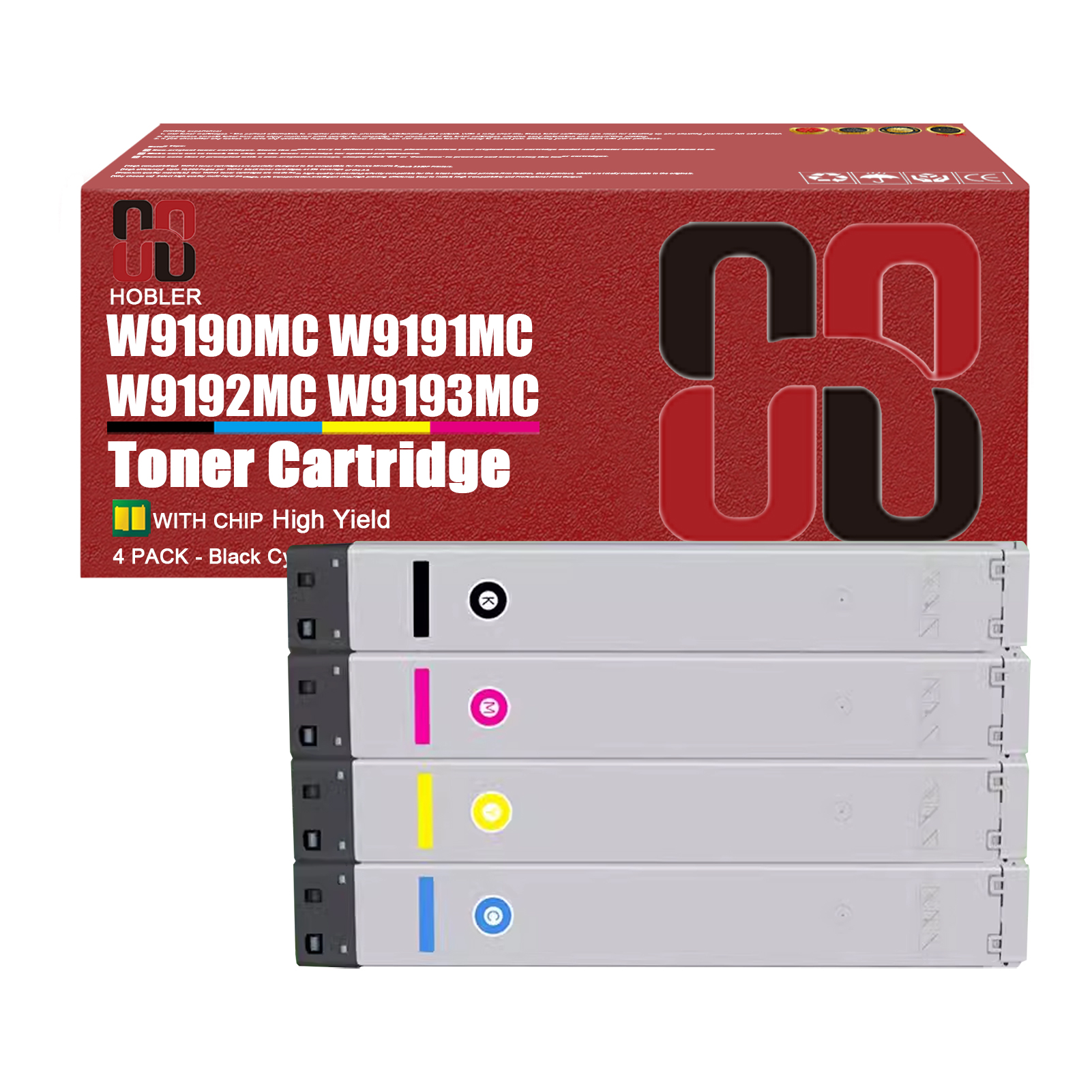 For HP W9190MC W9191MC W9193MC W9192MC Toner Cartridge Work for HP Color Laserjet Managed MFP E77822dn E77822z E77825dn E77825z E77830dn E77830z Printers-PrintsBoost
