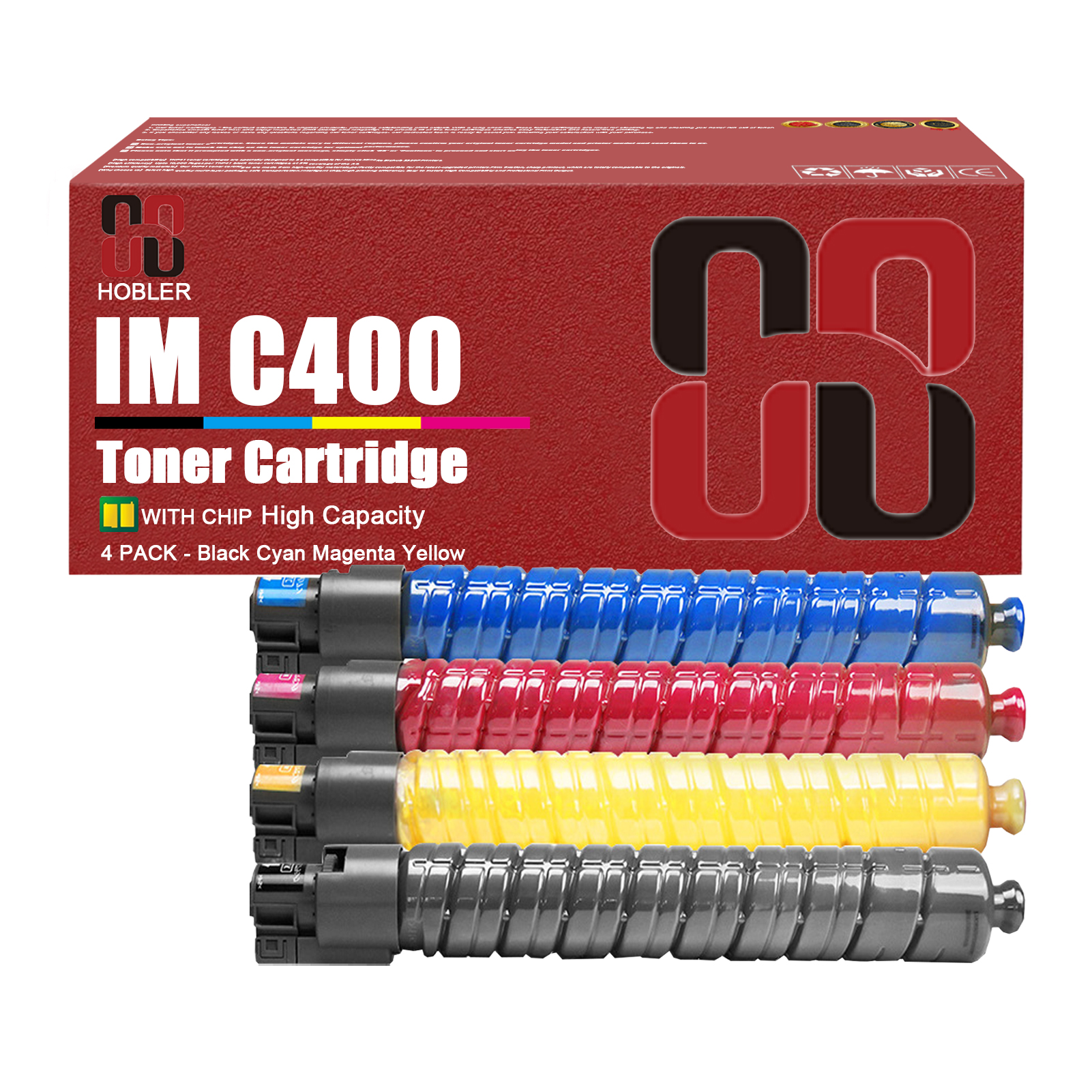 For Ricoh 842370 842371 842372 842373 Toner Cartridge Work for Ricoh IMC400 IMC400F IMC400SF IMC400SRF Printers-PrintsBoost