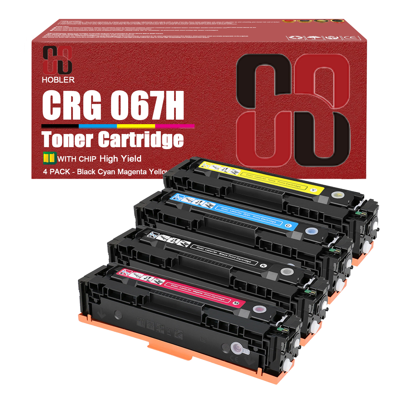 or Canon 067H CRG-067H Toner Cartridge Work for Canon ImageCLASS LBP630C LBP632Cdw LBP633Cdw MF653Cdw MF654Cdw MF656Cdw Printers-PrintsBoost