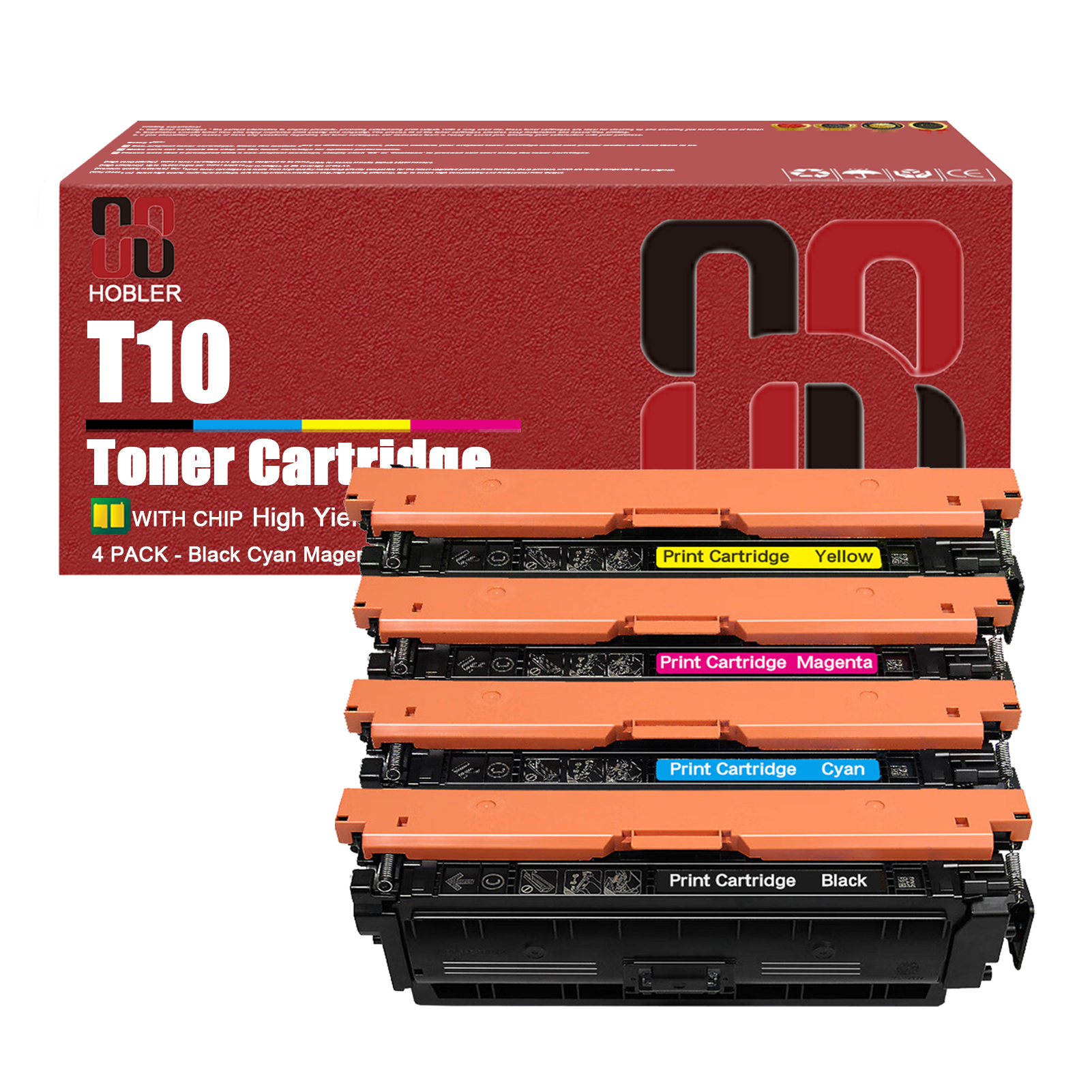 For Canon T10 4566C001 4565C001 4564C001 4563C001 Toner Cartridge Work for Canon LBP1538C C1533P C1538P MF1538C C1538iF Printers-PrintsBoost