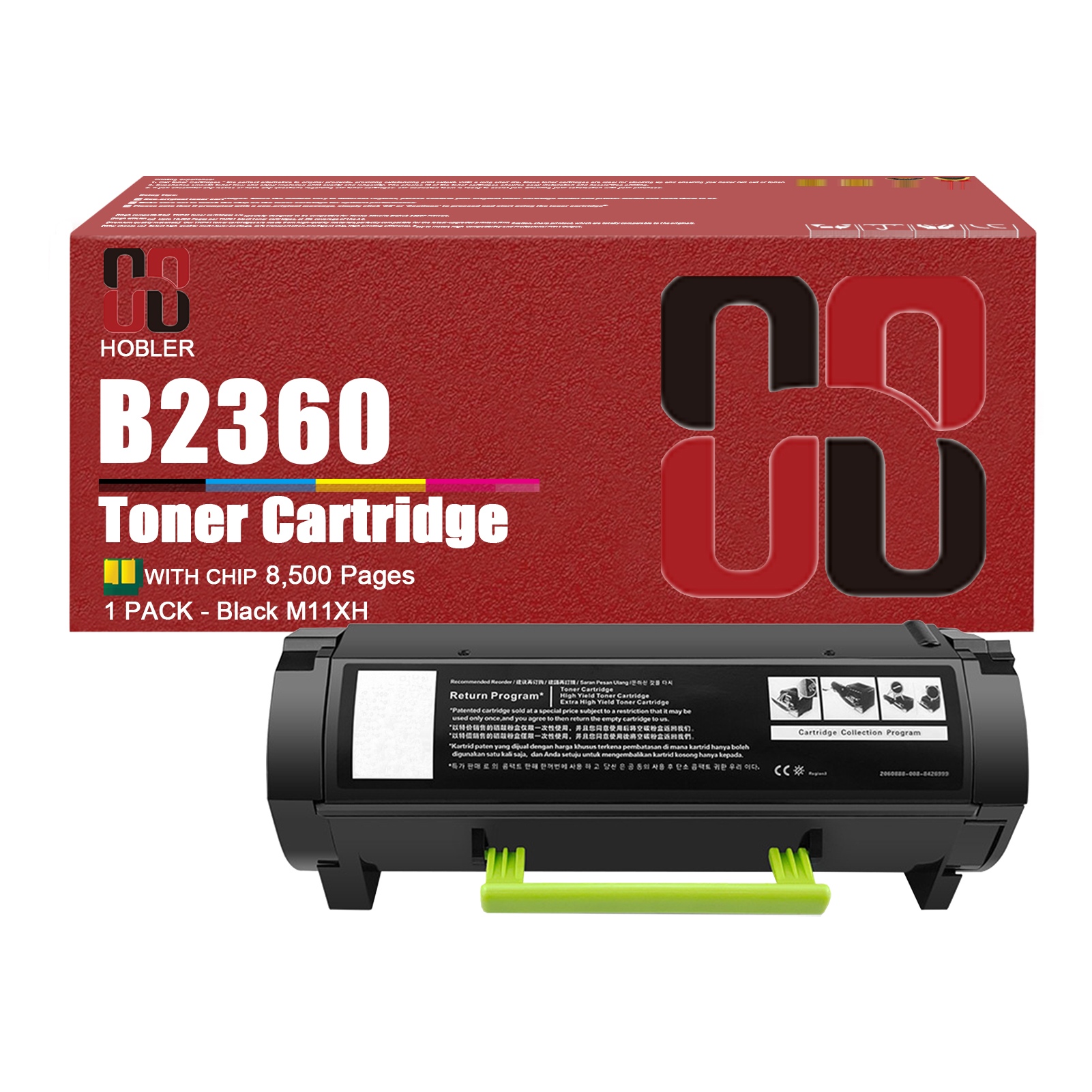 For Dell B2360 M11XH 331-9805 331-9803 C3NTP Toner Cartridge Work for Dell B2360d B2360dn B3460dn B3465dn B3465dnf Printers-PrintsBoost