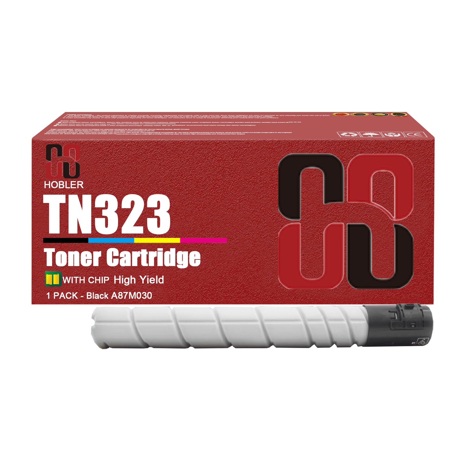 For Konica Minolta TN323K TN-323 A87M030 Toner Cartridge Work for Konica Minolta Bizhub 227 287 367 Printers-PrintsBoost