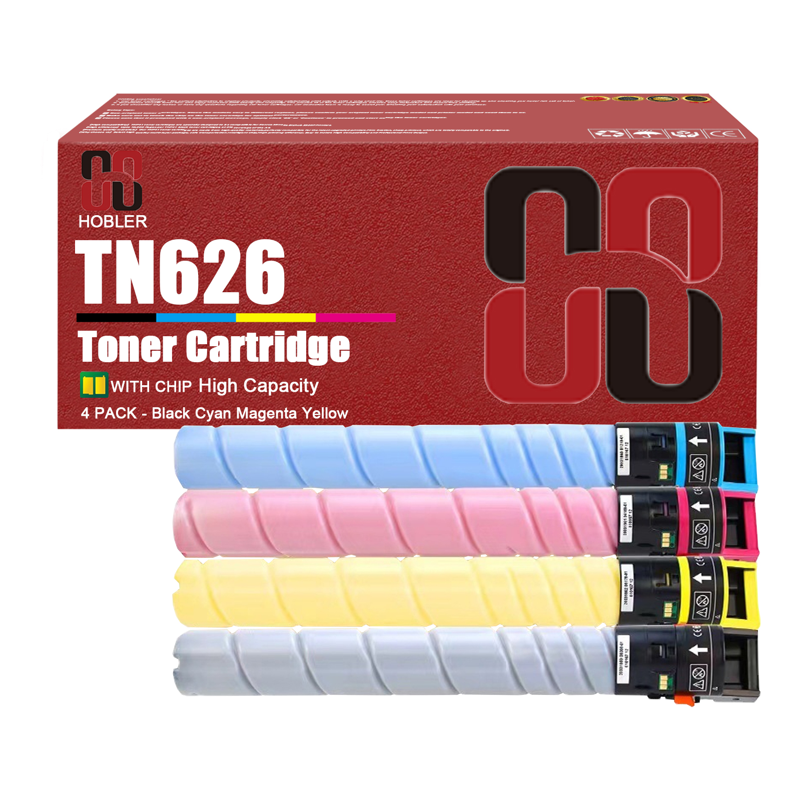 For Konica Minolta TN626K TN626C TN626M TN626Y ACV1130 ACV1430 ACV1330 ACV1230 Toner Cartridge Work for Bizhub C450i C550i C650i Printers-PrintsBoost