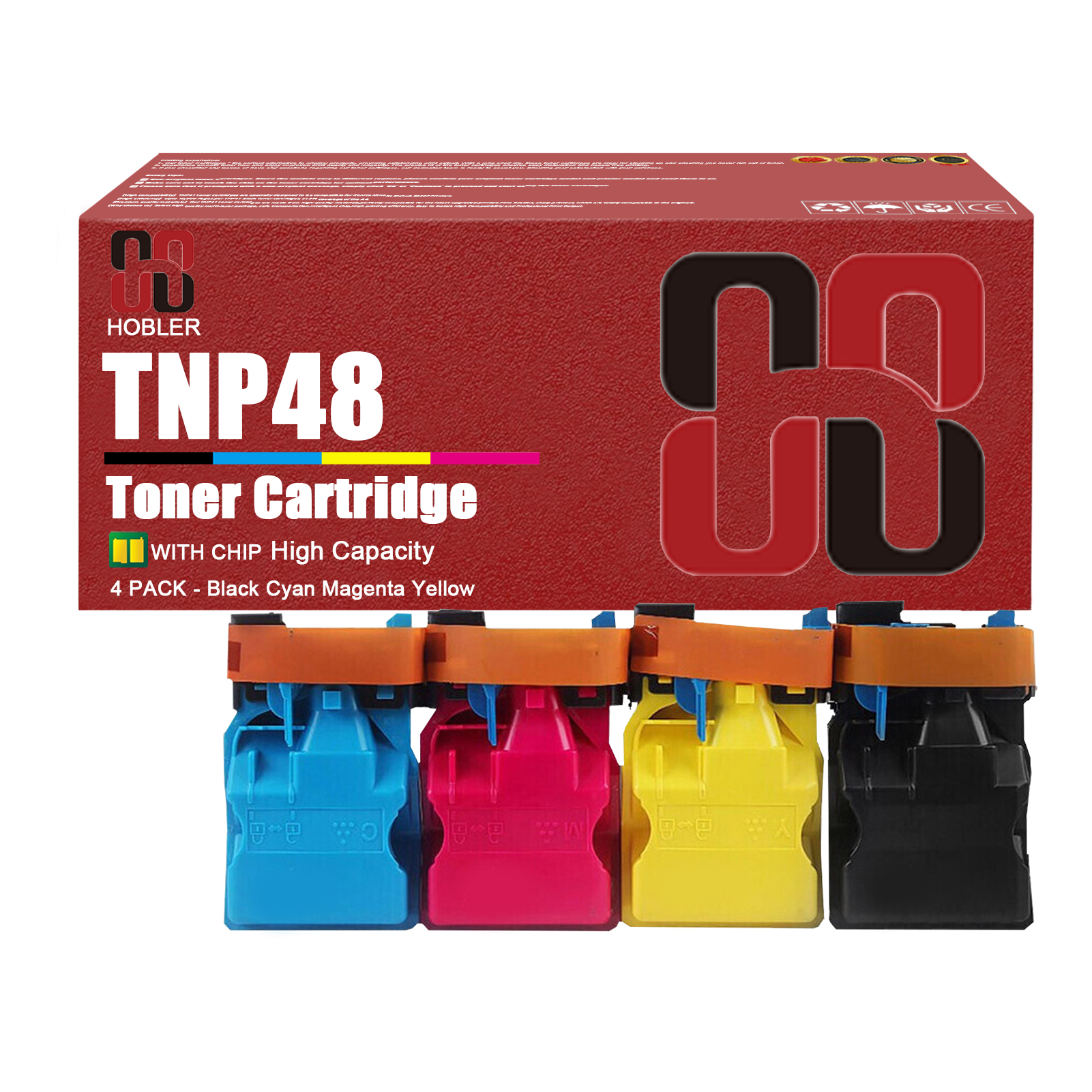 For Konica Minolta TNP48K TNP48C TNP48M TNP48Y A5X0130 A5X0430 A5X0330 A5X0230 Toner Cartridge Work for Bizhub C3350 C3850 C3850FS Printers-PrintsBoost