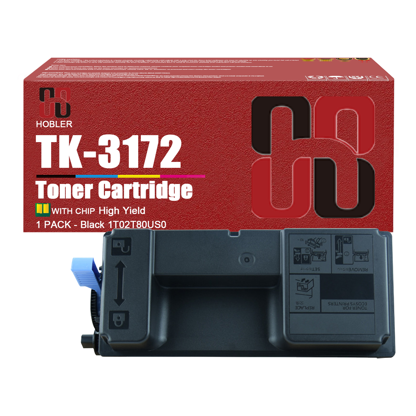 For Kyocera TK-3172 TK-3172K 1T02T80US0 Toner Cartridge Work for Kyocera Ecosys P3050dn P3055dn P3060dn M3860idn M3860idnf Printers-PrintsBoost