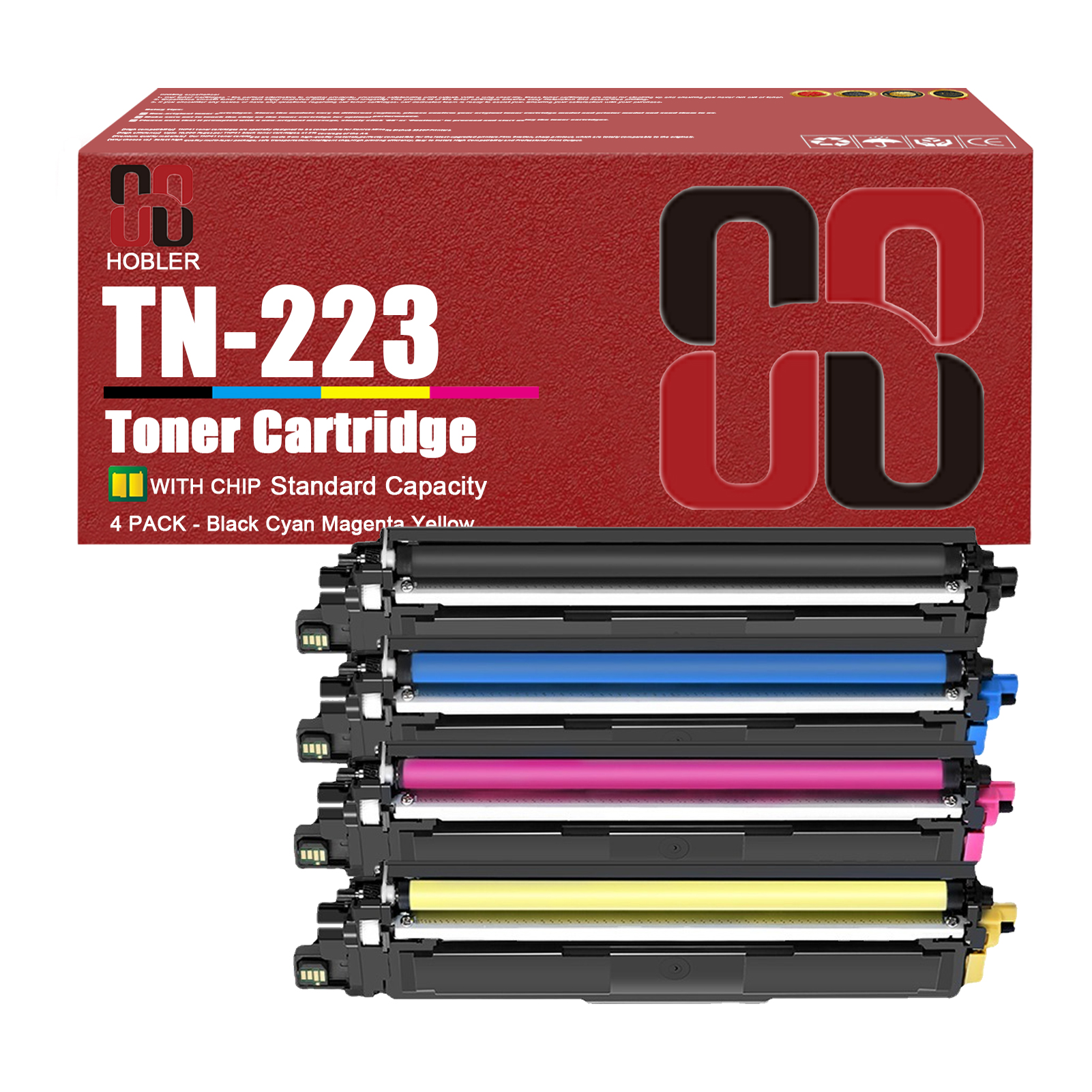 For Brother TN223BK TN223C TN223M TN223Y Toner Cartridge Work for Brother HL-L3210CW L3230CDW L3270CDW MFC-L3710CW Printers-PrintsBoost