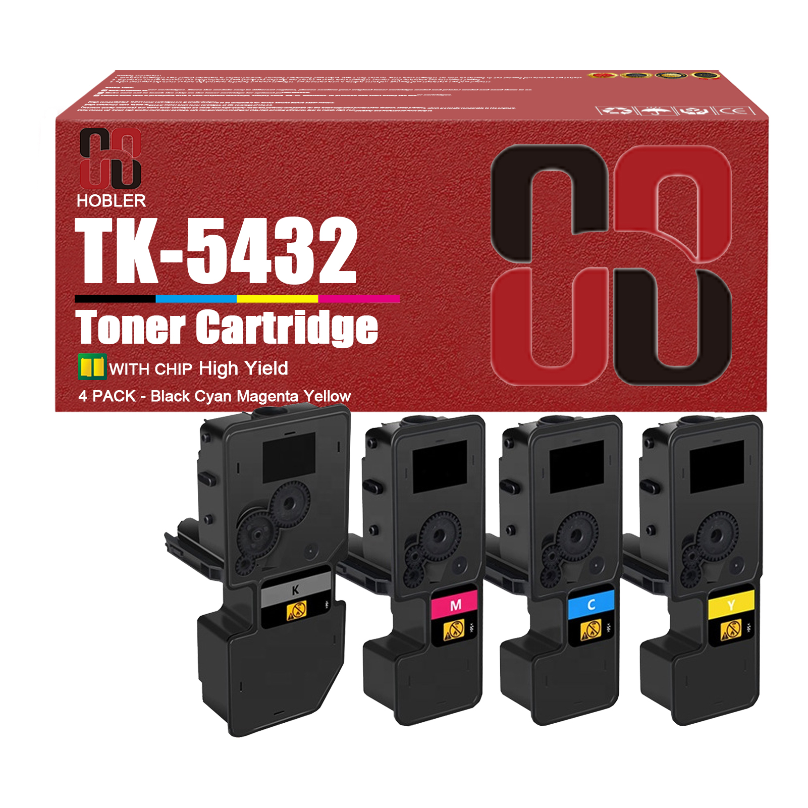For Kyocera TK-5432 TK-5432K TK-5432C TK-5432M TK-5432Y Toner Cartridge Work for Kyocera Ecosys PA2100cx PA2100cwx MA2100cfx MA2100cwfx Printers-PrintsBoost