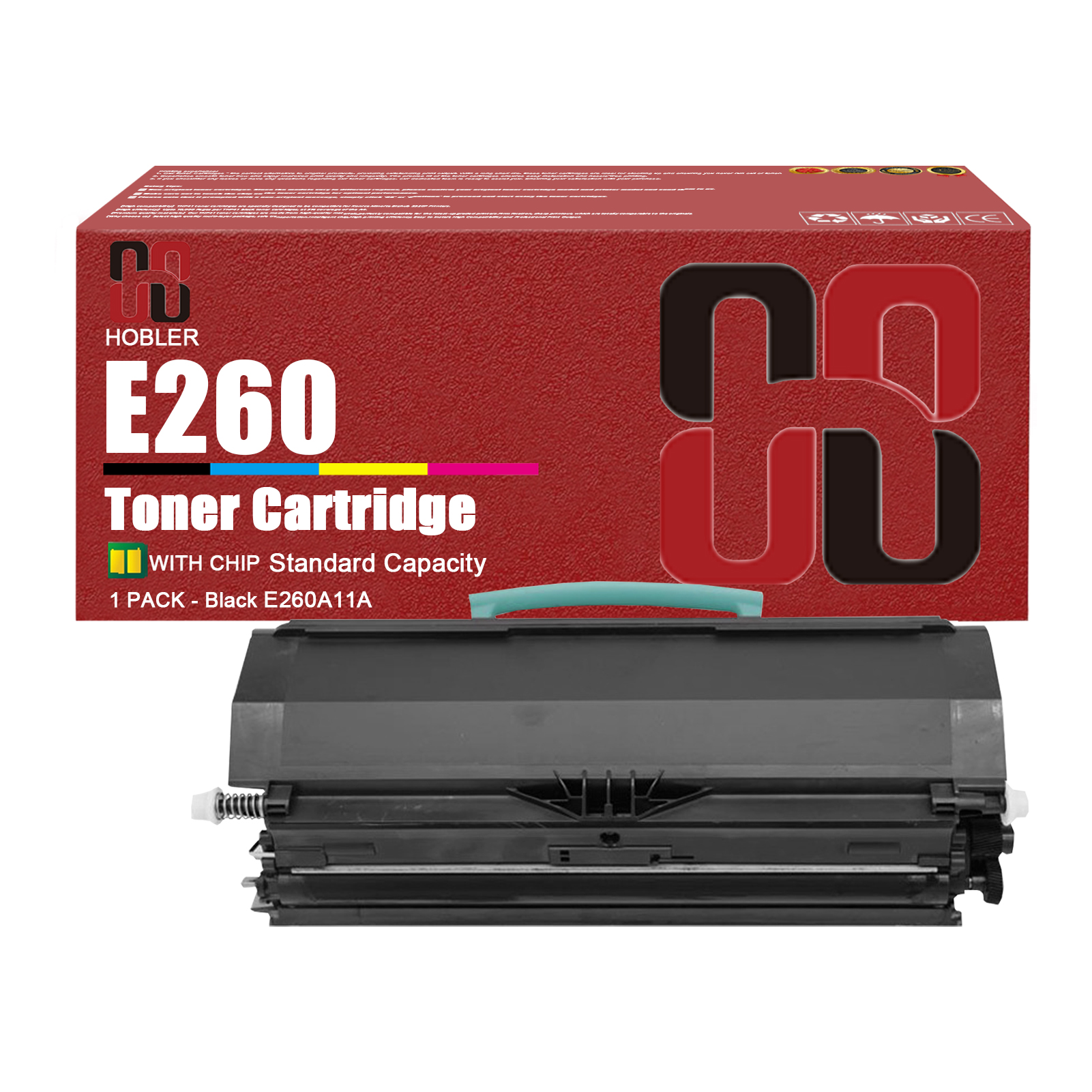 For Lexmark E260 E260A11A Toner Cartridge Work for Lexmark E260 E260d E260dn E360d E360dn E460dn E460dw E462dtn Printers-PrintsBoost