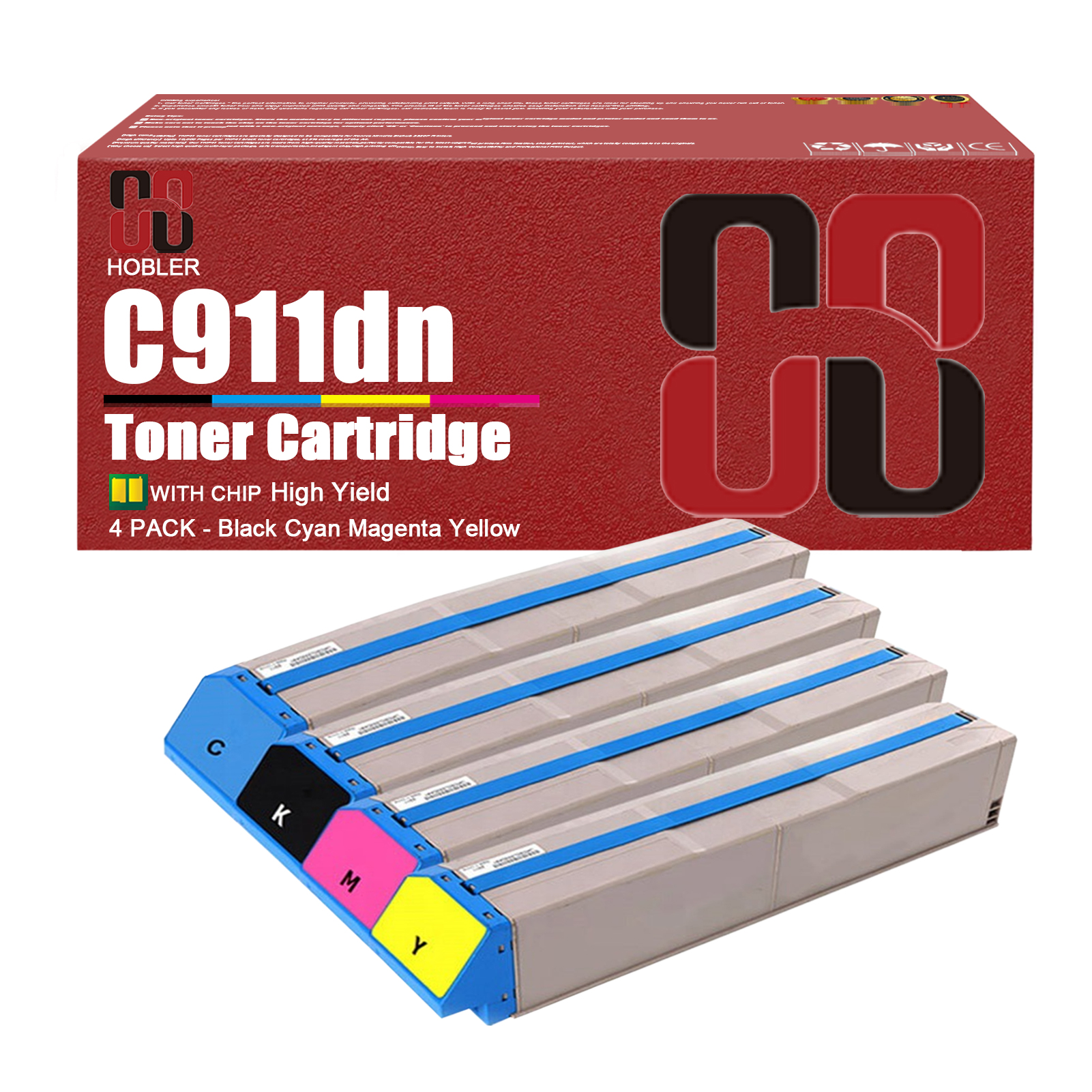 For OKI C911dn 45536424 45536423 45536422 45536421 Toner Cartridge Work for OKI C911dn C911 Printers