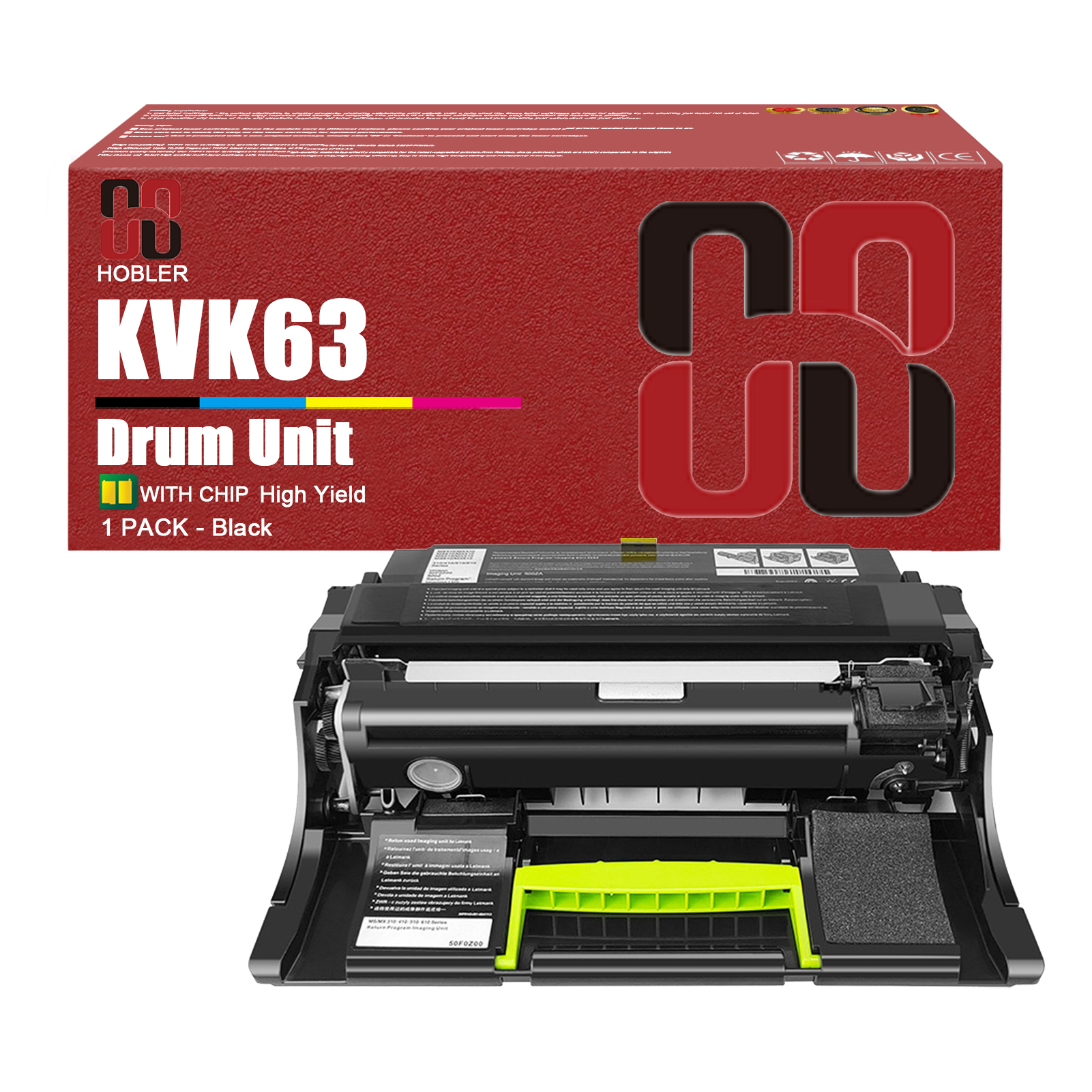 For Dell KVK63 331-9810 331-9811 Imaging Drum Unit Work for Dell B2360d B2360dn B3460dn B3465dn B3465dnf S2830dn S2830 Printers-PrintsBoost