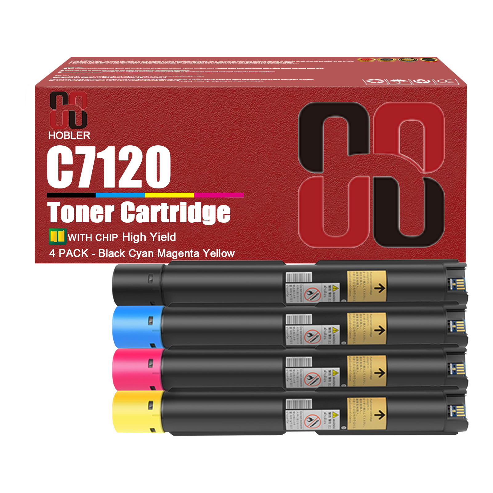 For Xerox C7120 C7125 C7130 006R01824 006R01825 006R01826 006R01827 Toner Cartridge Work for Xerox Versalink C7120 C7125 C7130 Printers-PrintsBoost