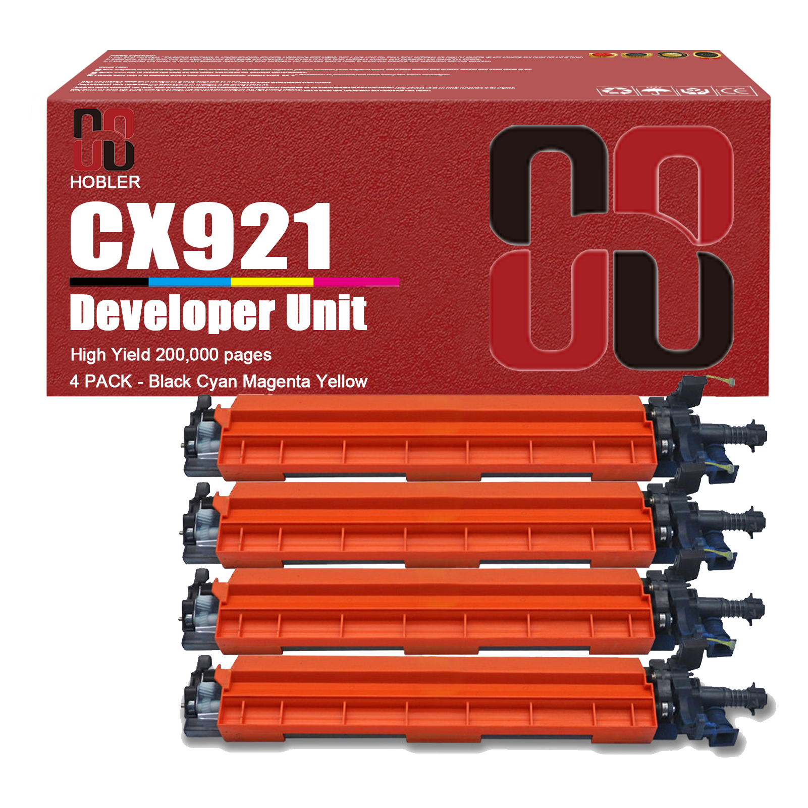 For Lexmark 41X1598 41X1595 41X1596 41X1597 Developer Unit Work for Lexmark CS921 CS923 CX920 CX921 CX922 CX923 CX924 Printers-PrintsBoost