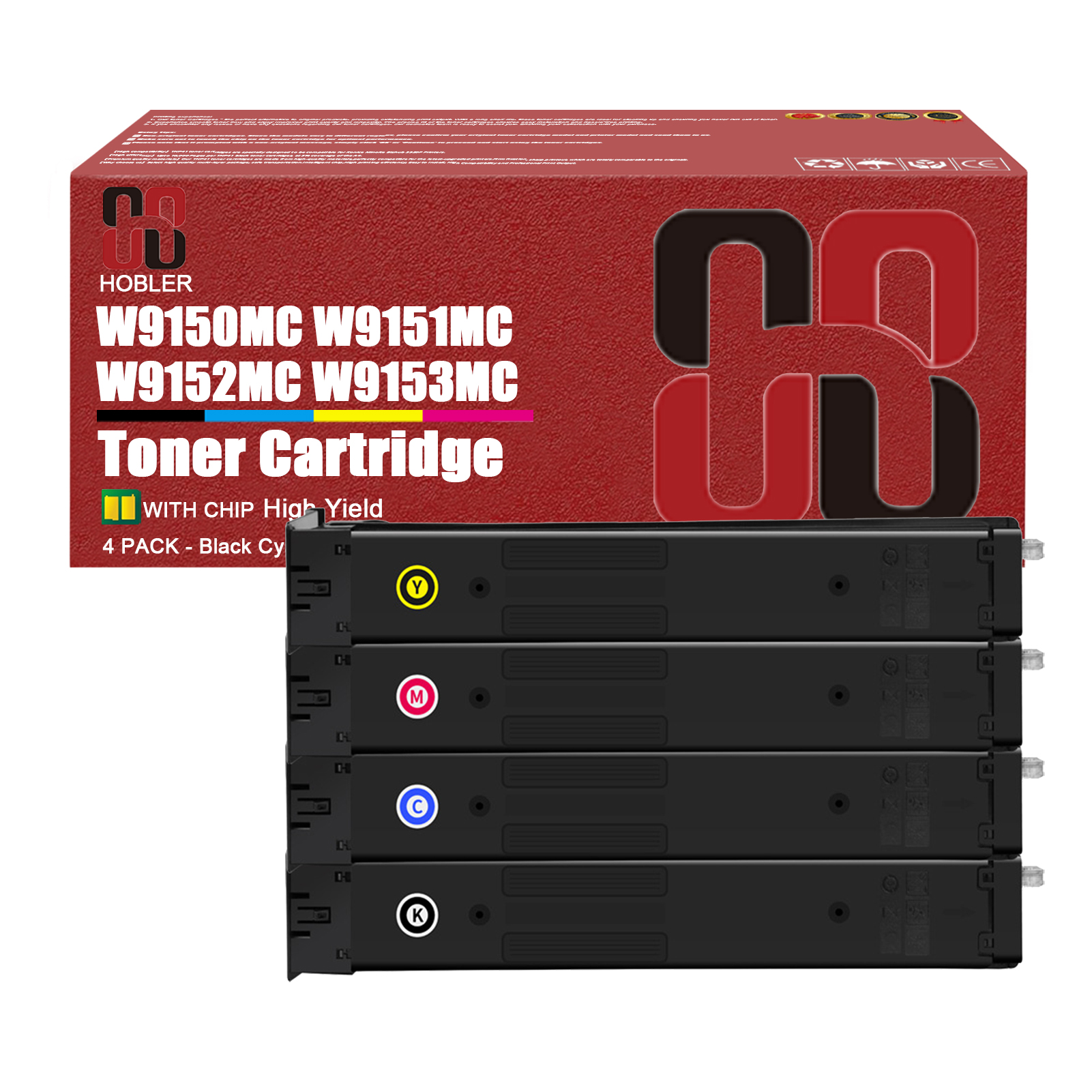 For HP W9150MC W9151MC W9153MC W9152MC Toner Cartridge Work for HP Color LaserJet Managed MFP E78625dn E78630dn E78635dn Printers-PrintsBoost