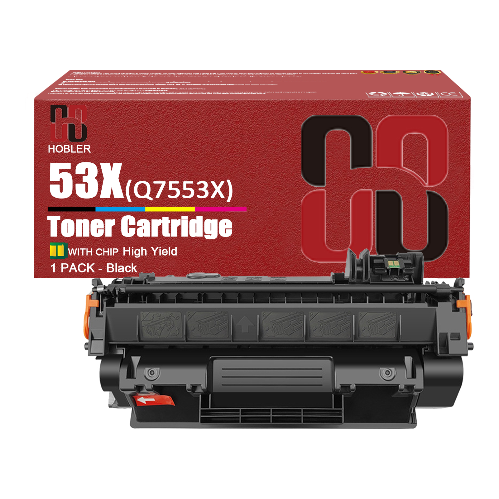 For HP 53X Q7553X Toner Cartridge Work for HP LaserJet P2015 P2015d P2015n P2015dn P2014 P2014n MFP M2727 M2727nfs M2727nf Printers-PrintsBoost