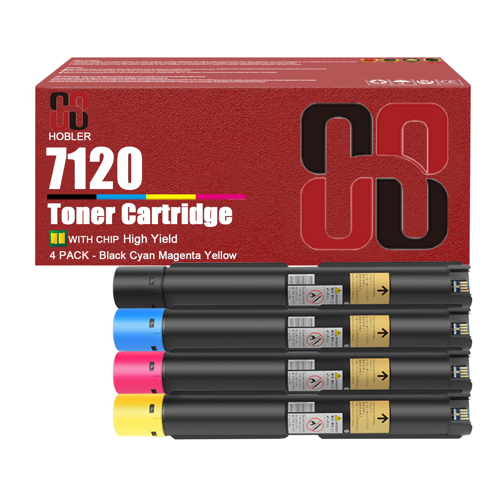 For Xerox 006R01457 006R01460 006R01459 006R01458 Toner Cartridge Work for Xerox WorkCentre 7120 7125 7220 7225 7220i 7225i Printers-PrintsBoost