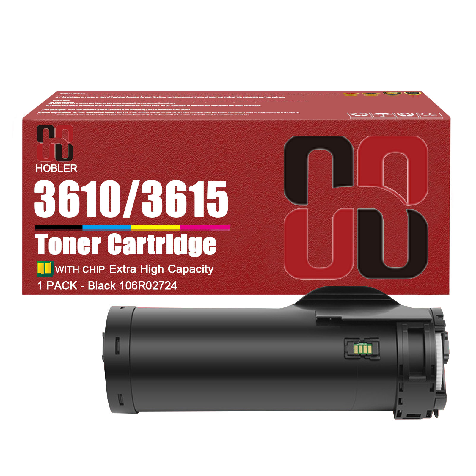For Xerox 106R02724 Toner Cartridge Work for Xerox Phaser 3610 WorkCentre 3615 DocuPrint M455 Printers-PrintsBoost