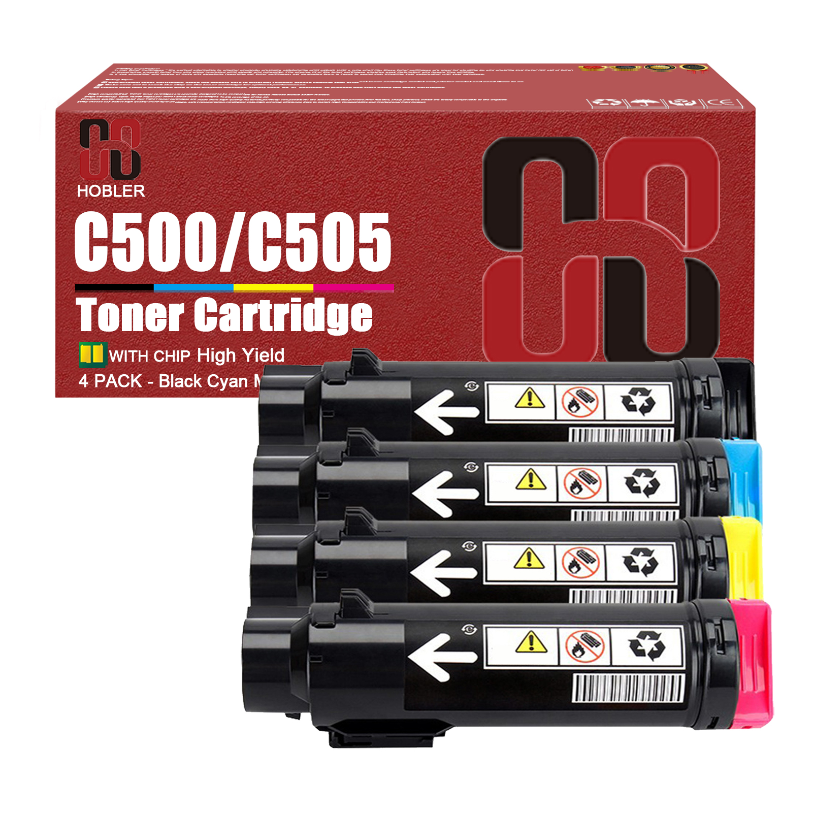 For Xerox 106R03862 106R03863 106R03864 106R03865 Toner Cartridge Work for Xerox VersaLink C500N C500DN C505N C505DN Printers-PrintsBoost