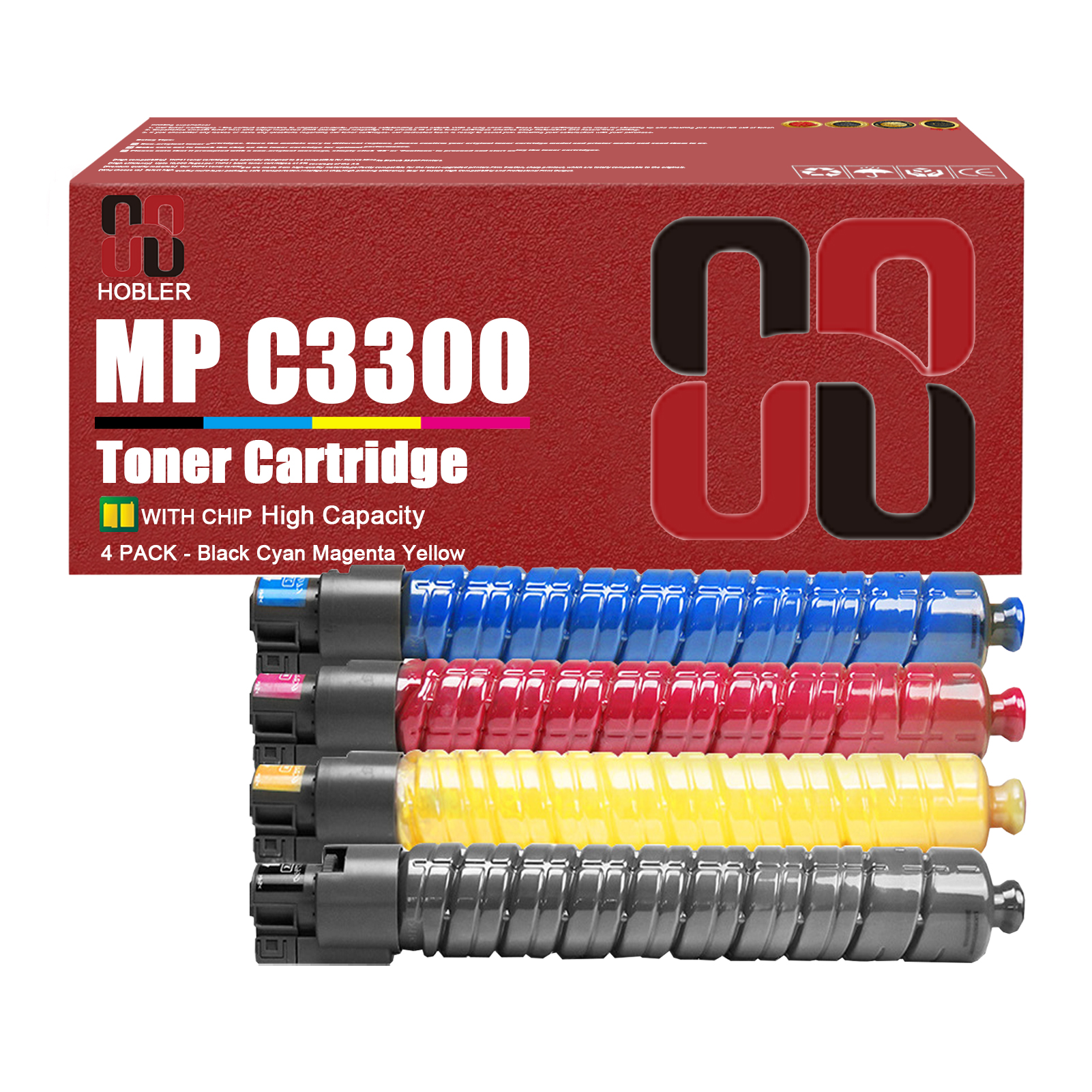 For Ricoh 841276 841279 841278 841277 Toner Cartridge Work for Ricoh MP C2800 MP C3300 Printers