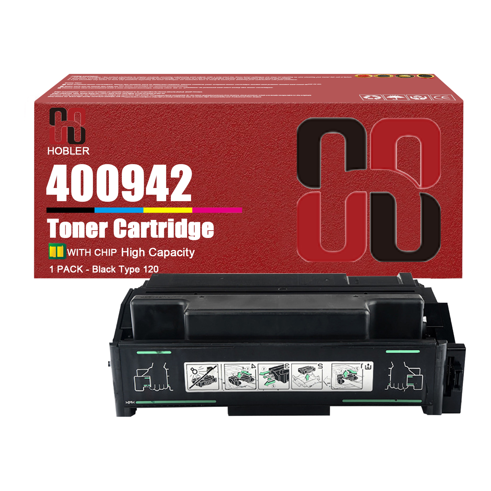 For Ricoh 400942 Type 120 Toner Cartridge Work for Ricoh Aficio AP400 AP400N AP410 AP410N Printers
