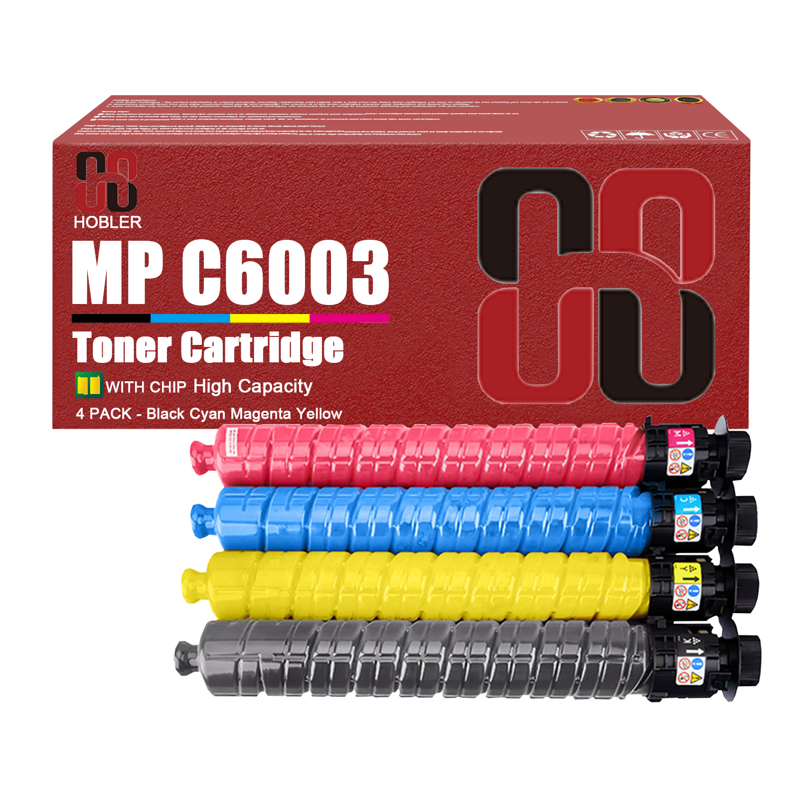 For Ricoh 841849 841852 841851 841850 Toner Cartridge Work for Ricoh MP C4503 C4504 C4504ex C5503 C6003 C6004 C6004ex Printers-PrintsBoost