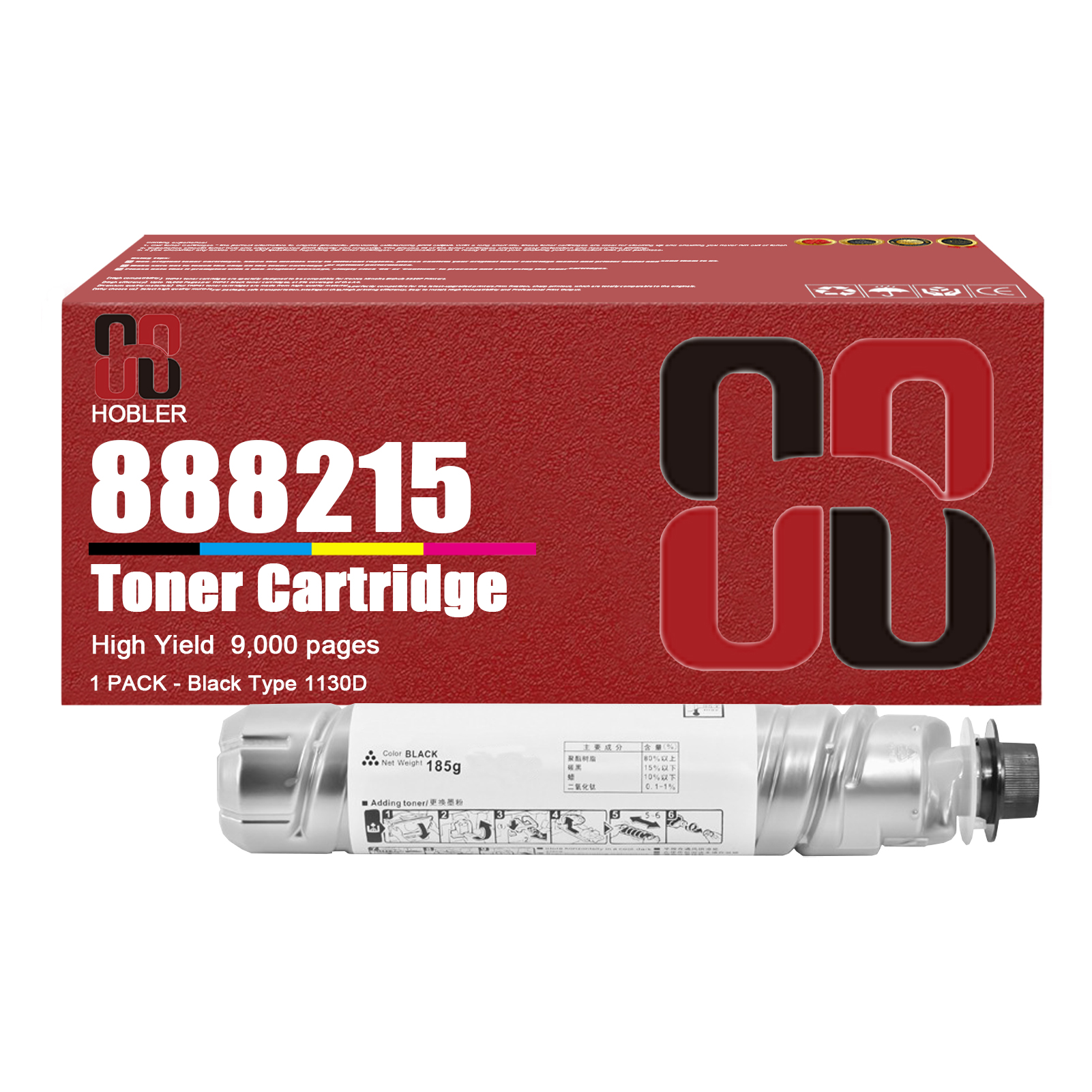 For Ricoh Type 1130D 888215 Toner Cartridge Work for Ricoh 2015 2016 2018 2018D 2020 2020D MP 1600 1600L 1600SPF 2000 Printers-PrintsBoost