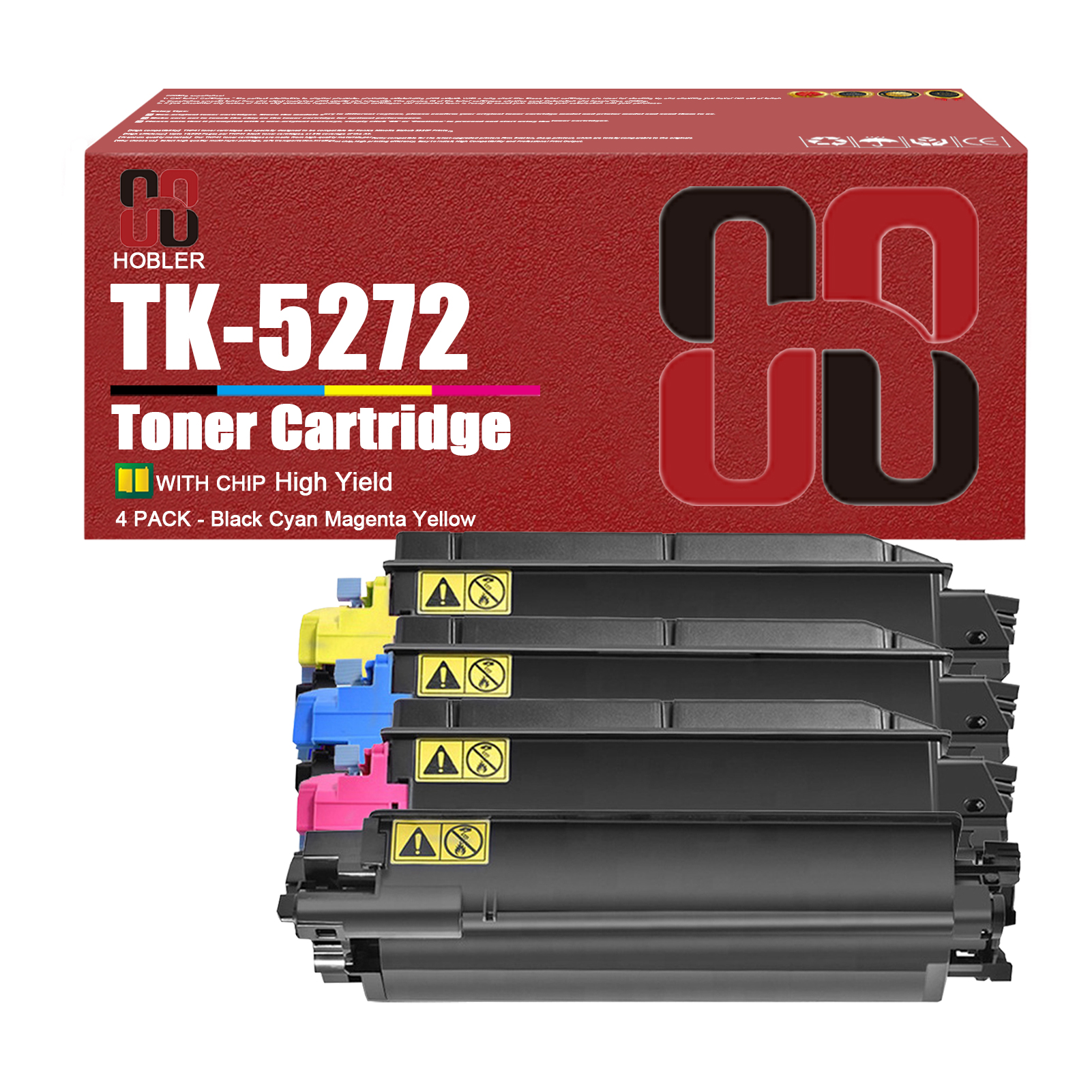 For Kyocera TK-5272 TK-5272K TK-5272C TK-5272M TK-5272Y Toner Cartridge Work for Kyocera Ecosys M6235cidn M6630cidn P6230cdn Printers