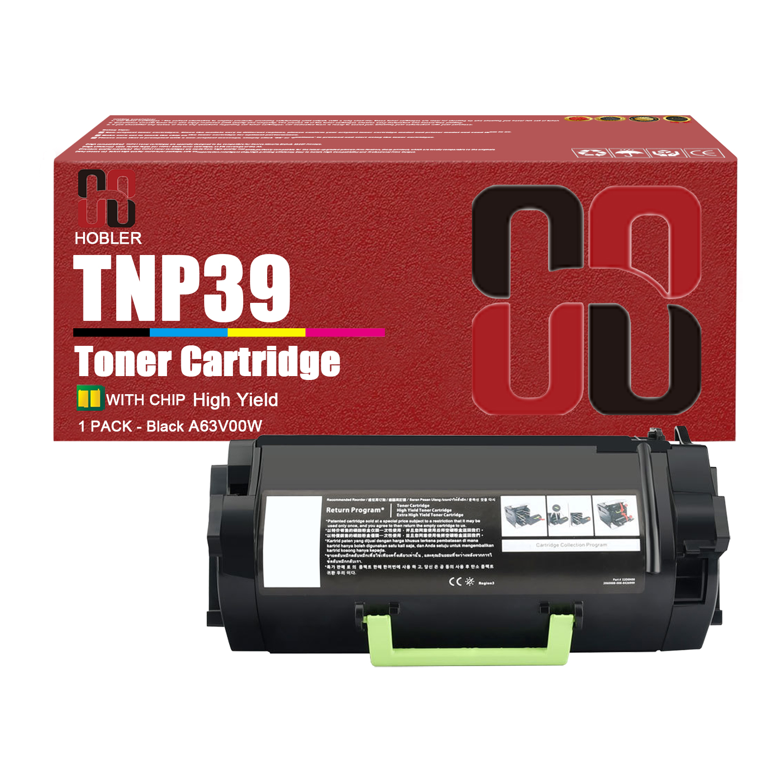 For Konica Minolta TNP39K TNP-39 A63V00W Toner Cartridge Work for Konica Minolta Bizhub 3300P 3301P Printers