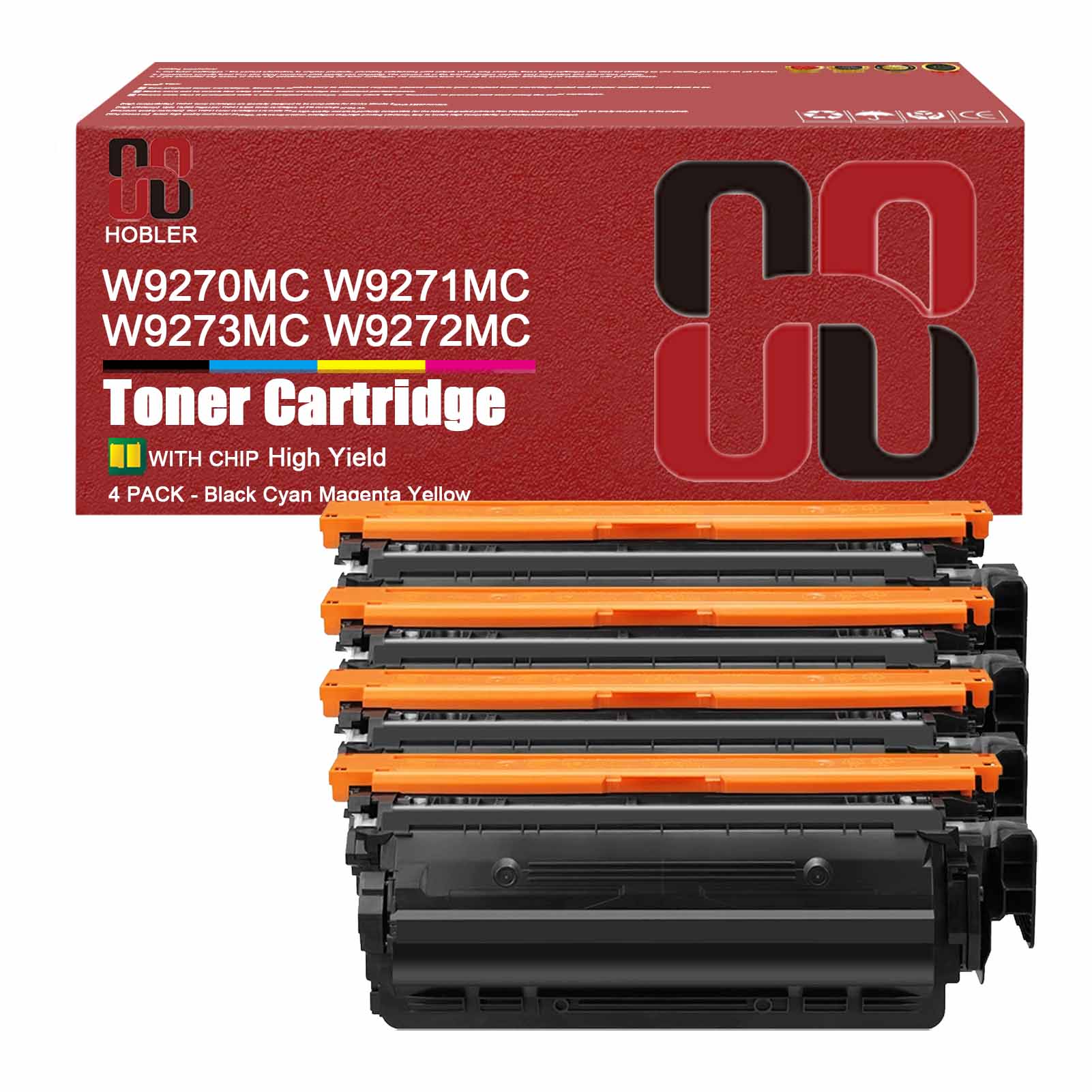 For HP W9270MC W9271MC W9273MC W9272MC Toner Cartridges Work for HP Laserjet Enterprise X677 X67755dn X67755z X67755s X67765z X67765dn X67765s Printers