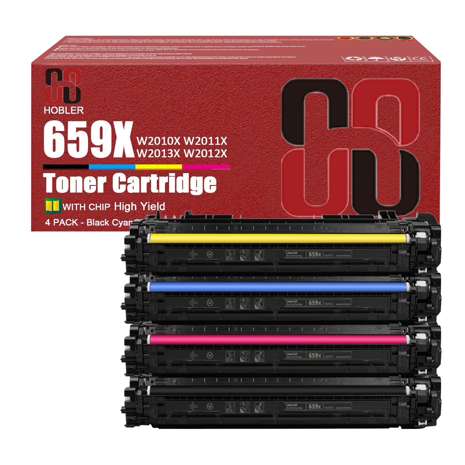 For HP 659X W2010X W2011X W2013X W2012X Toner Cartridge Work for HP Color LaserJet Enterprise M856dn M856x M776dn M776dn M776z M776zs Printers