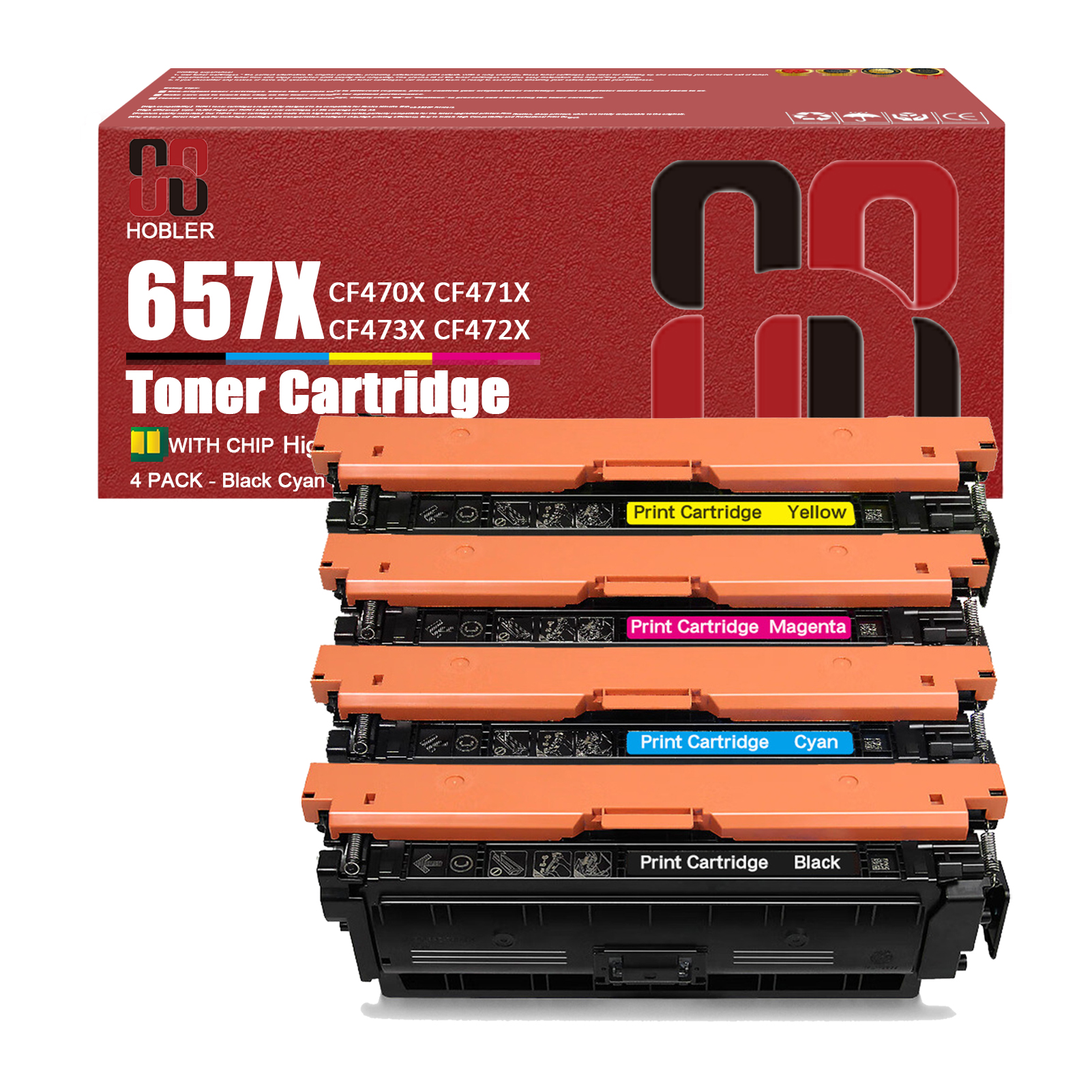 For HP 657X CF470X CF471X CF473X CF472X Toner Cartridge Work for HP Color LaserJet Enterprise MFP M681dh M681 M681f M681z M682z Printers