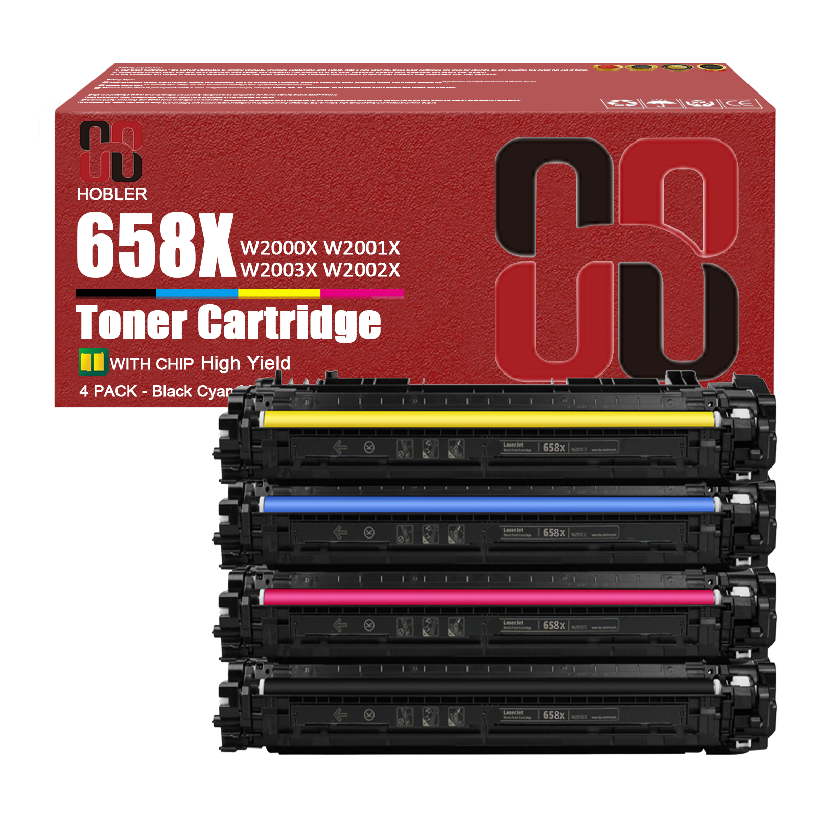 For HP 658X W2000X W2001X W2003X W2002X Toner Cartridge Work for HP Color LaserJet Enterprise M751dn M751n M751 Printers