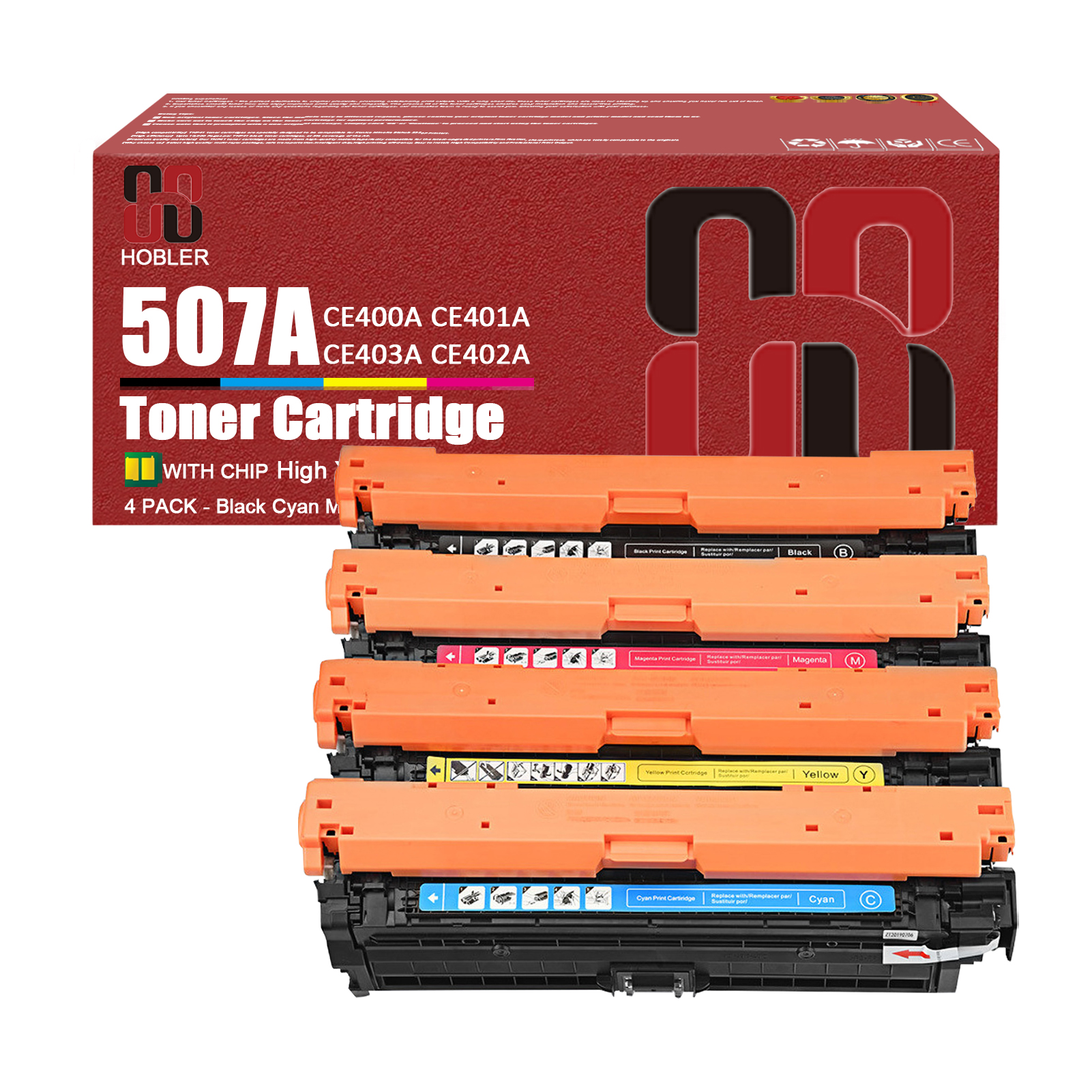 For HP 507A CE400A CE401A CE403A CE402A Toner Cartridge Work for HP Color LaserJet M570dn Enterprise 500 color M551dn M551n M551xh MFP M575dn M575f M575c Printers