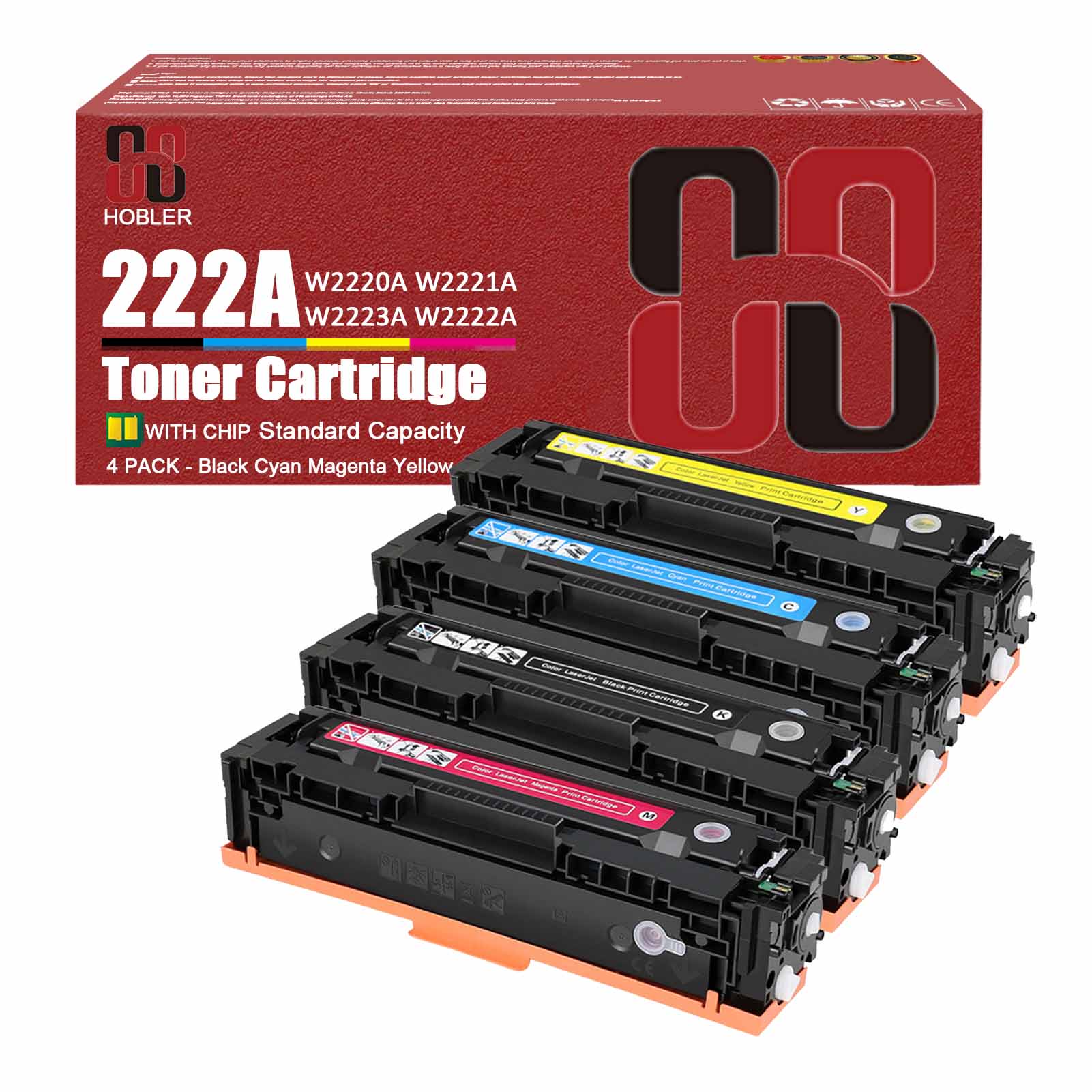 For HP 222A W2220A W2221A W2223A W2222A Toner Cartridge Work for HP Laserjet Pro 3288dw 3288dn MFP 3388sdw 3388fdw 3388fdn Printers