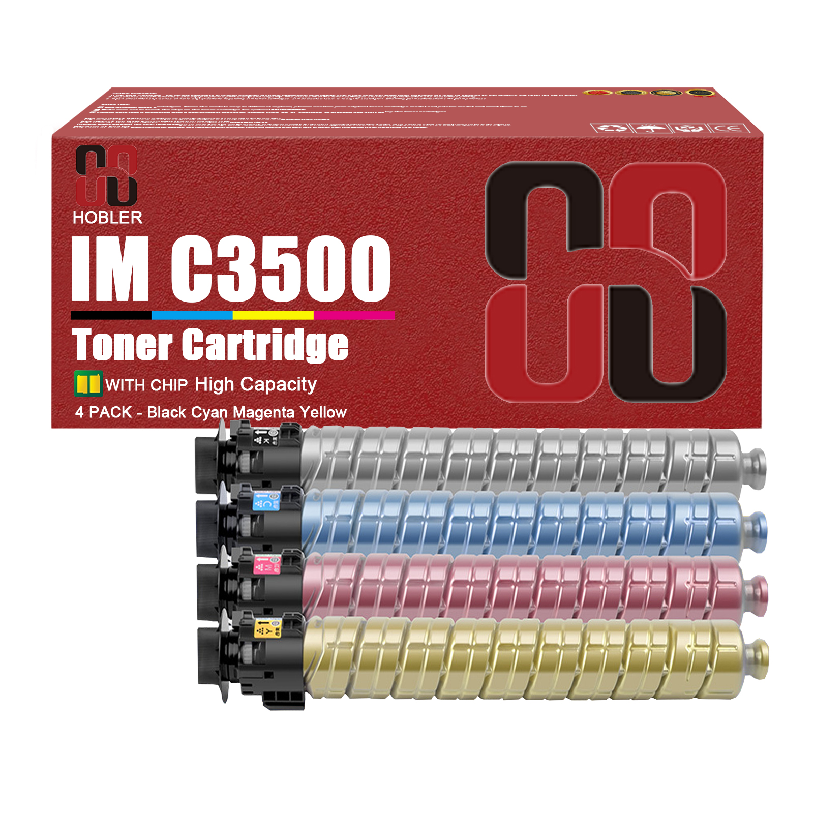 Compatible for Ricoh IM C3500 842255 842258 842257 842256 Toner cartridges Work for Ricoh IM C3000 IM C3500 Printers