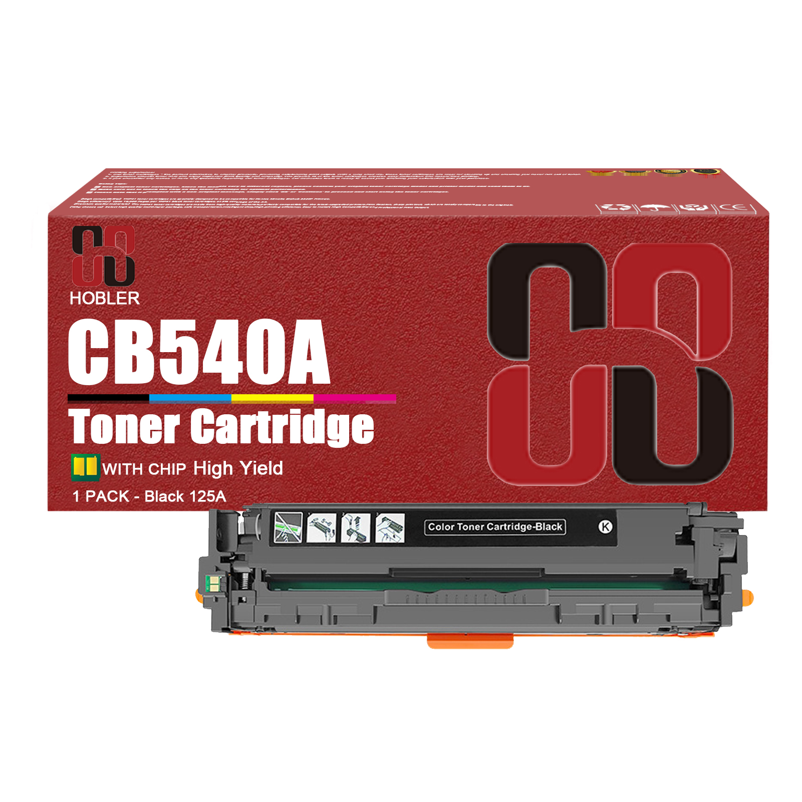 For HP 125A CB540A CB541A CB543A CB542A Toner cartridge Work for HP Color LaserJet CP1213 CP1214 CP1215 CP1216 CP1217 CP1513n CP1514n CP1515n CP1516n CP1517ni CP1518ni CP1519ni CM1312 CM1312nfi Printers-PrintsBoost