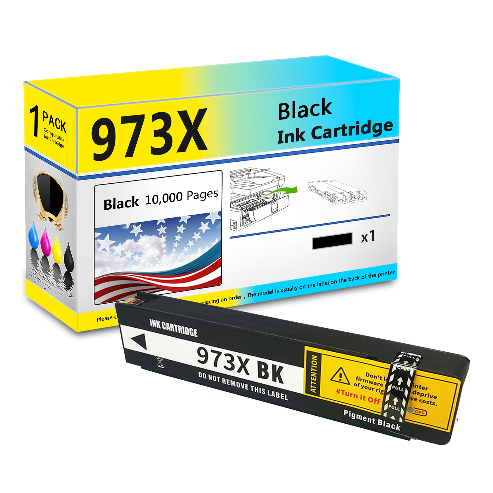 For HP 973X Ink Cartridge Work For HP Pagewide 452dn 452dw 477dn 477dw 552dw 577dw 577z P55250dw P57750dw Printers-PrintsBoost