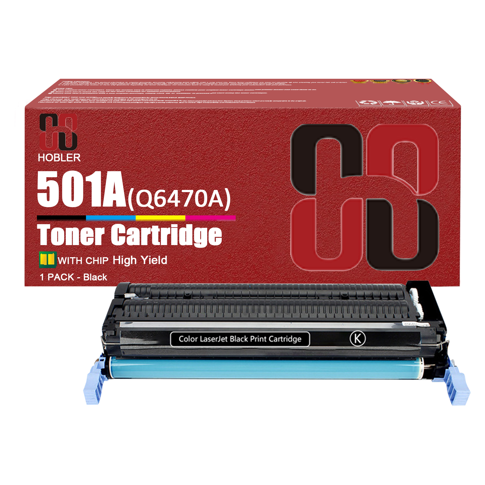 For HP 501A Q6470A 503A Q7581A Q7583A Q7582A Toner Cartridge Work for HP Color LaserJet 3600 3600dn 3600n 3800 3800dn 3800dtn 3800n CP3505 CP3505n CP3505dn CP3505x Printers-PrintsBoost