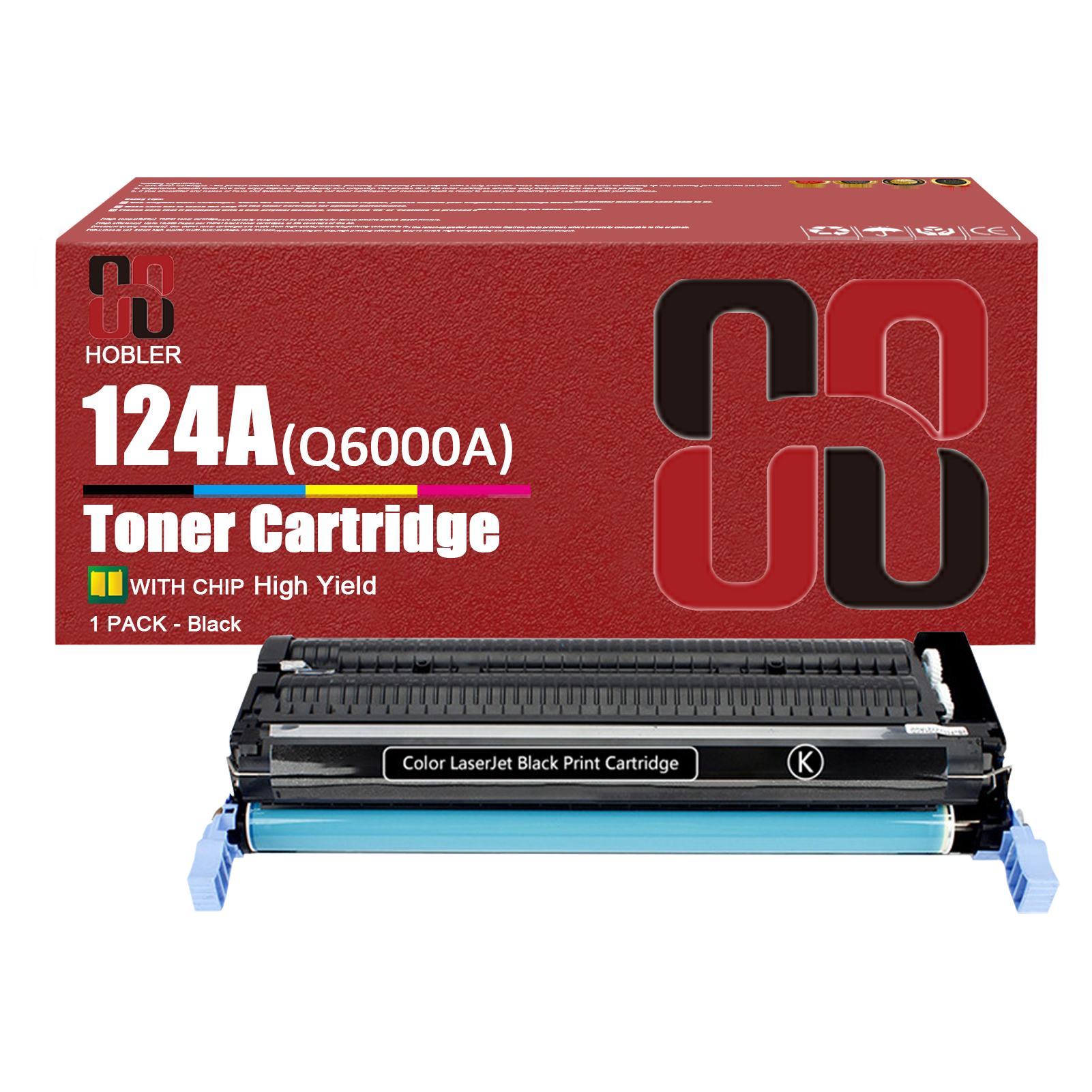 For HP 124A Q6000A Q6001A Q6003A Q6002A Toner Cartridge Work for HP Color LaserJet 1600 2600 2600n 2605dn 2605dtn CM1015 CM1017 Printers-PrintsBoost