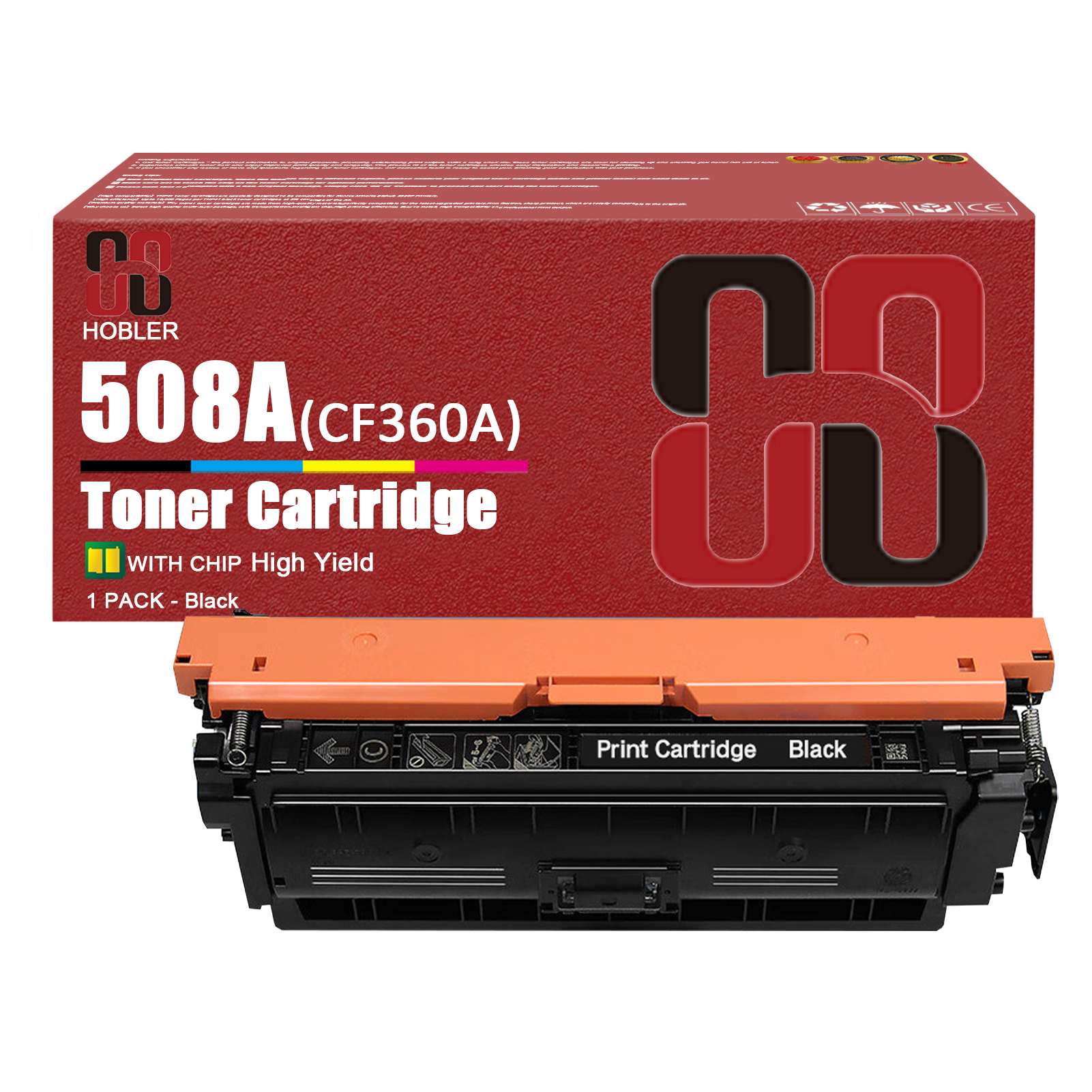 For HP 508A CF360A CF361A CF363A CF362A Toner Cartridge Work for HP Color LaserJet M553n M553X M553dn M552dn M577dn M577f M577z Printers-PrintsBoost