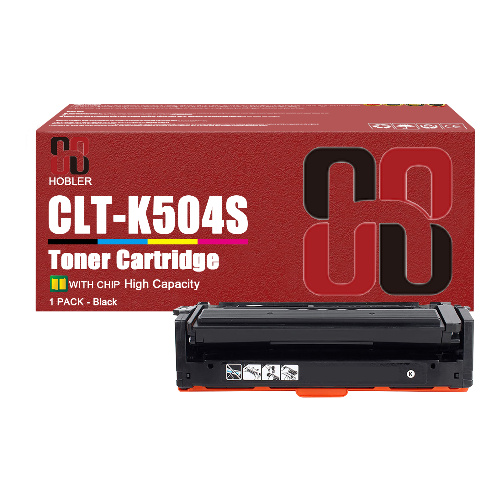 For Samsung CLT-K504S CLT-C504S CLT-M504S CLT-Y504S Toner Cartridge Work for Samsung SL-C1810W SL-C1860FW CLP-415N CLP-415NW CLP-470 CLP-475 Printers-PrintsBoost
