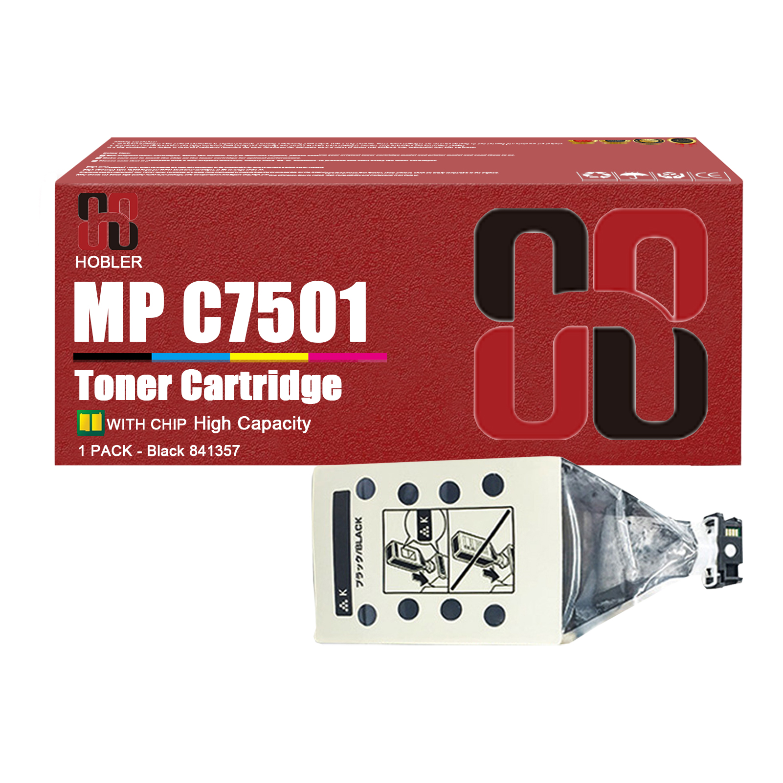 For Ricoh 841357 841358 841359 841360 Toner Cartridge Work for Ricoh MP C7501 C6501 LD375C LD365C C9075 C9065 Printers